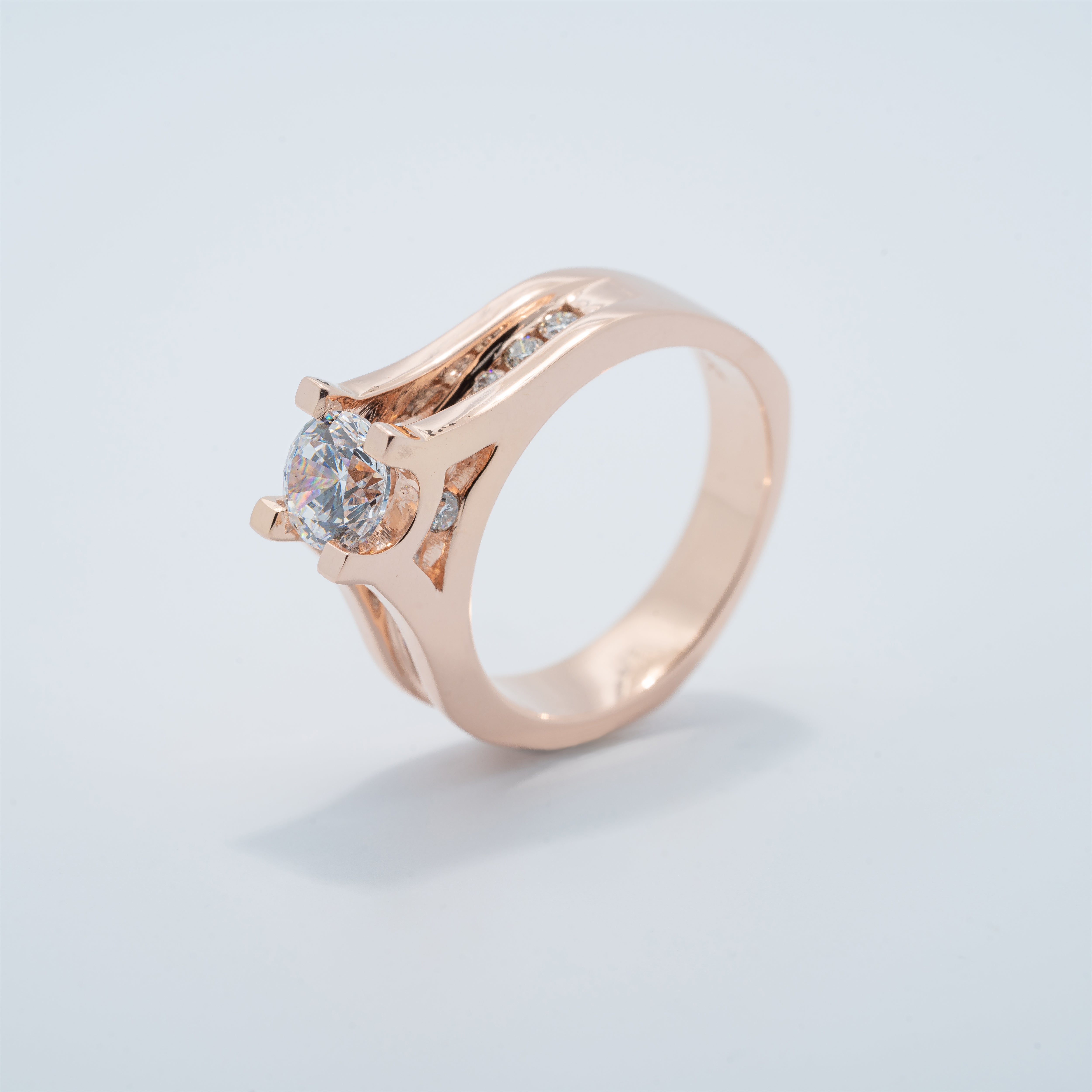 Modern Channel Set Engagement Ring