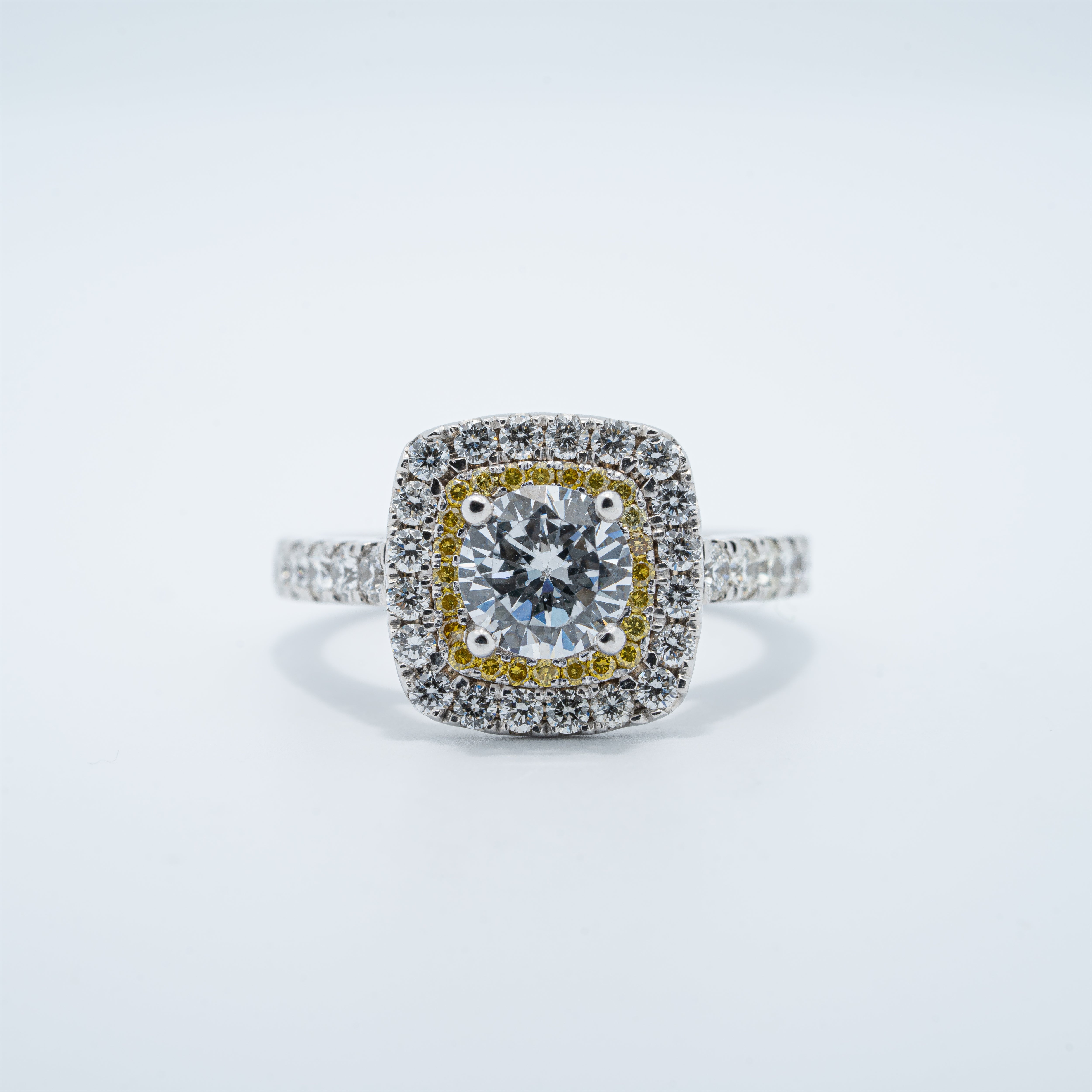 Vintage Double Halo Engagement Ring