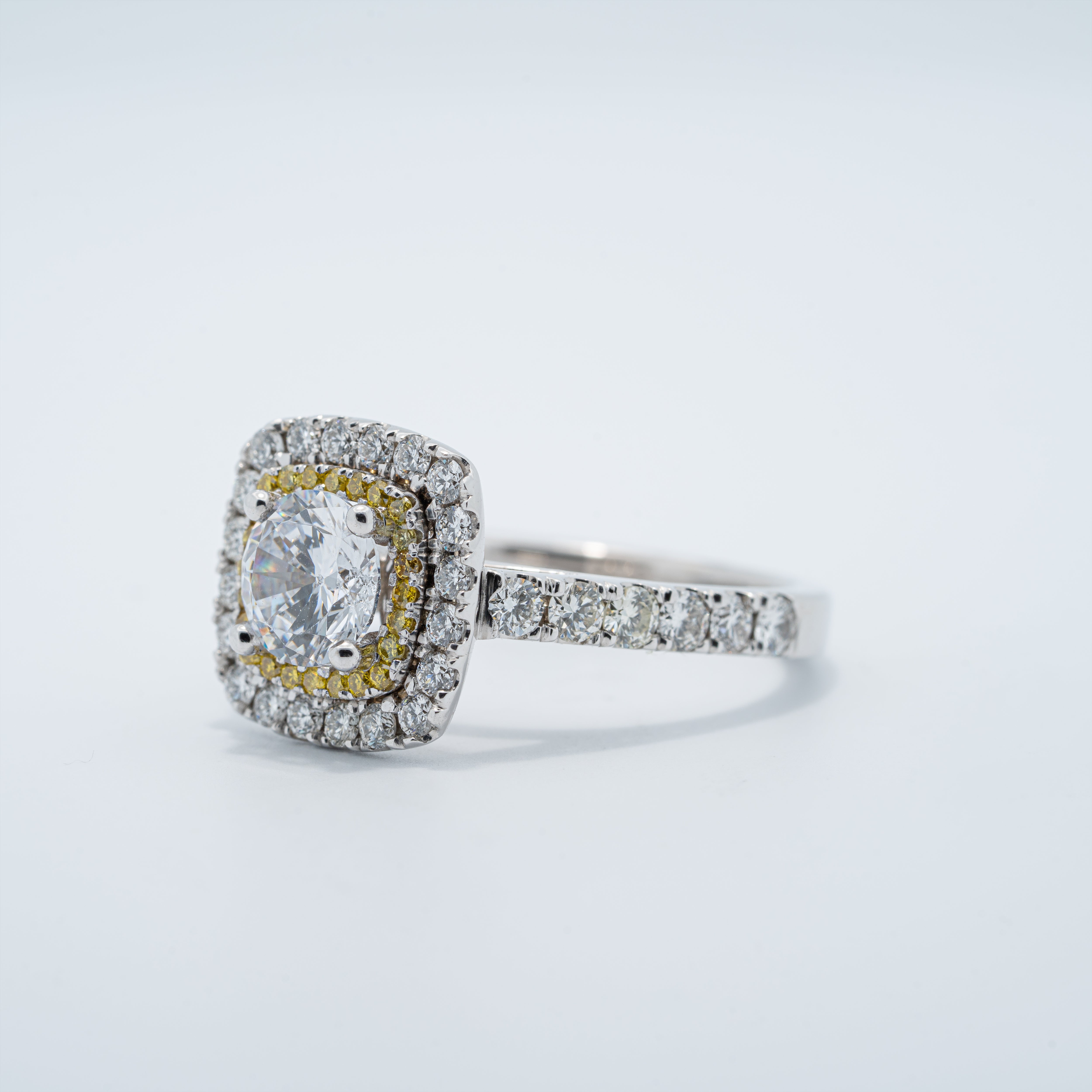 Vintage Double Halo Engagement Ring