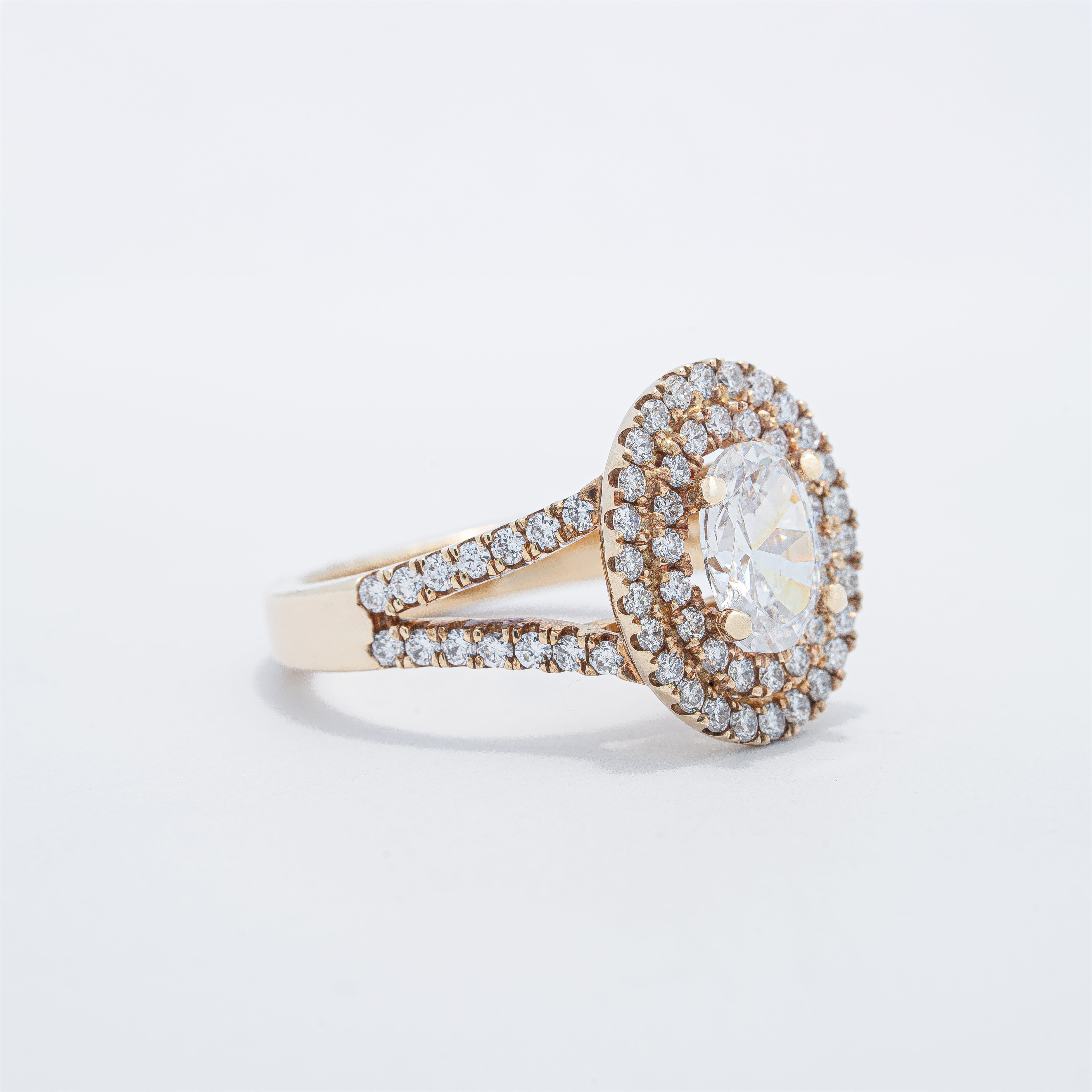 Oval Double Halo Engagement Ring