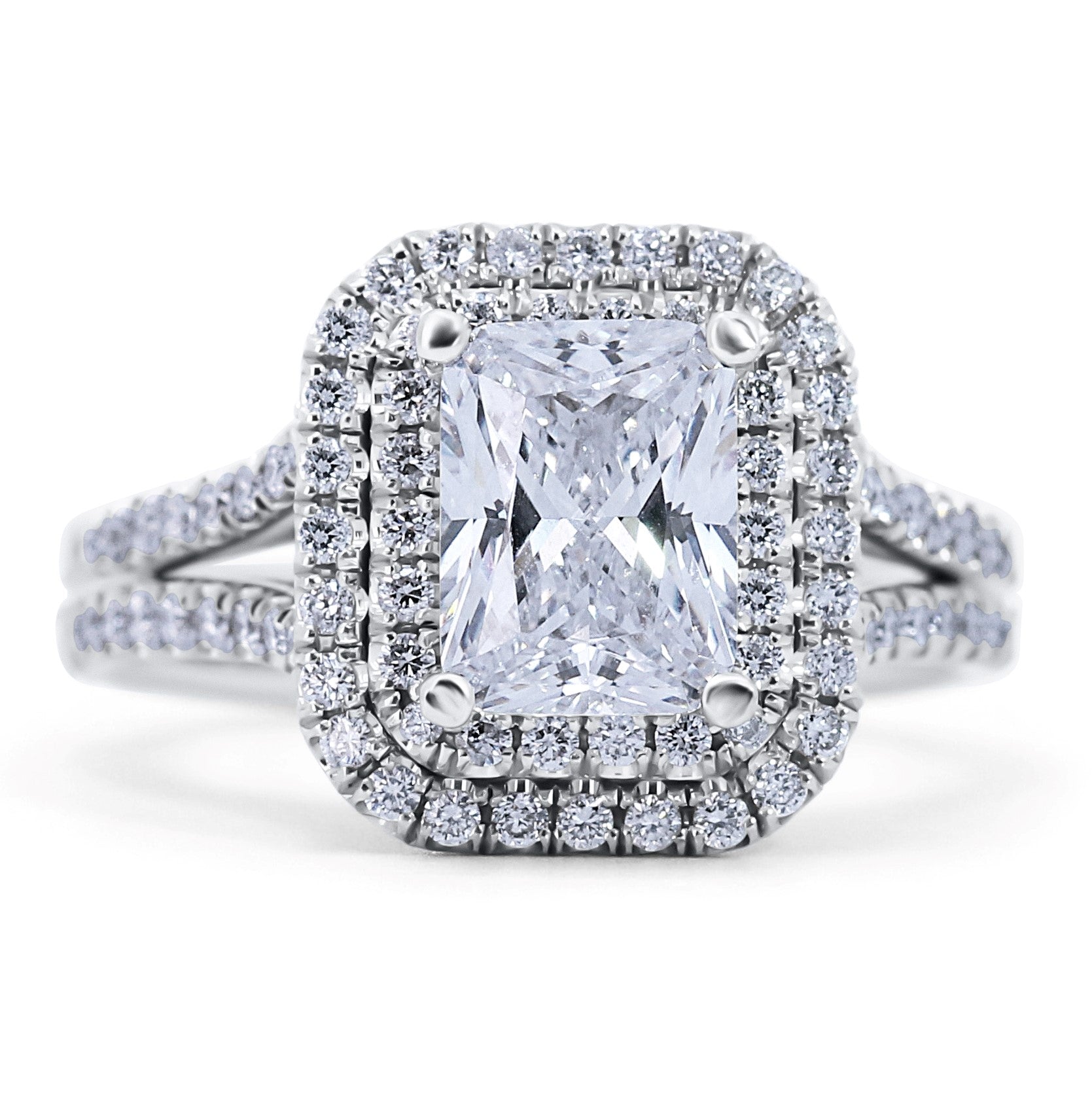 Vintage Double Halo Engagement Ring