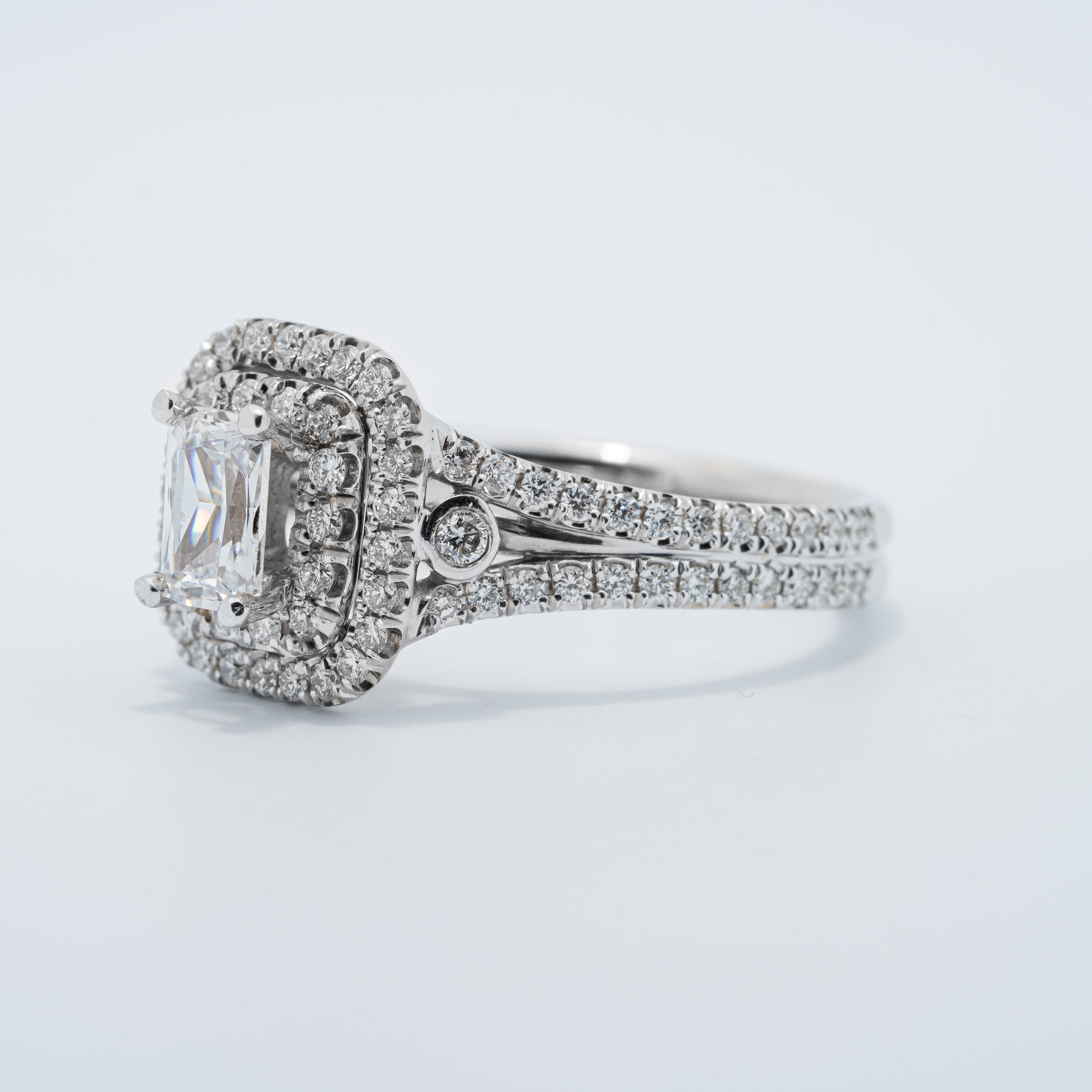 Double Halo Engagement Ring