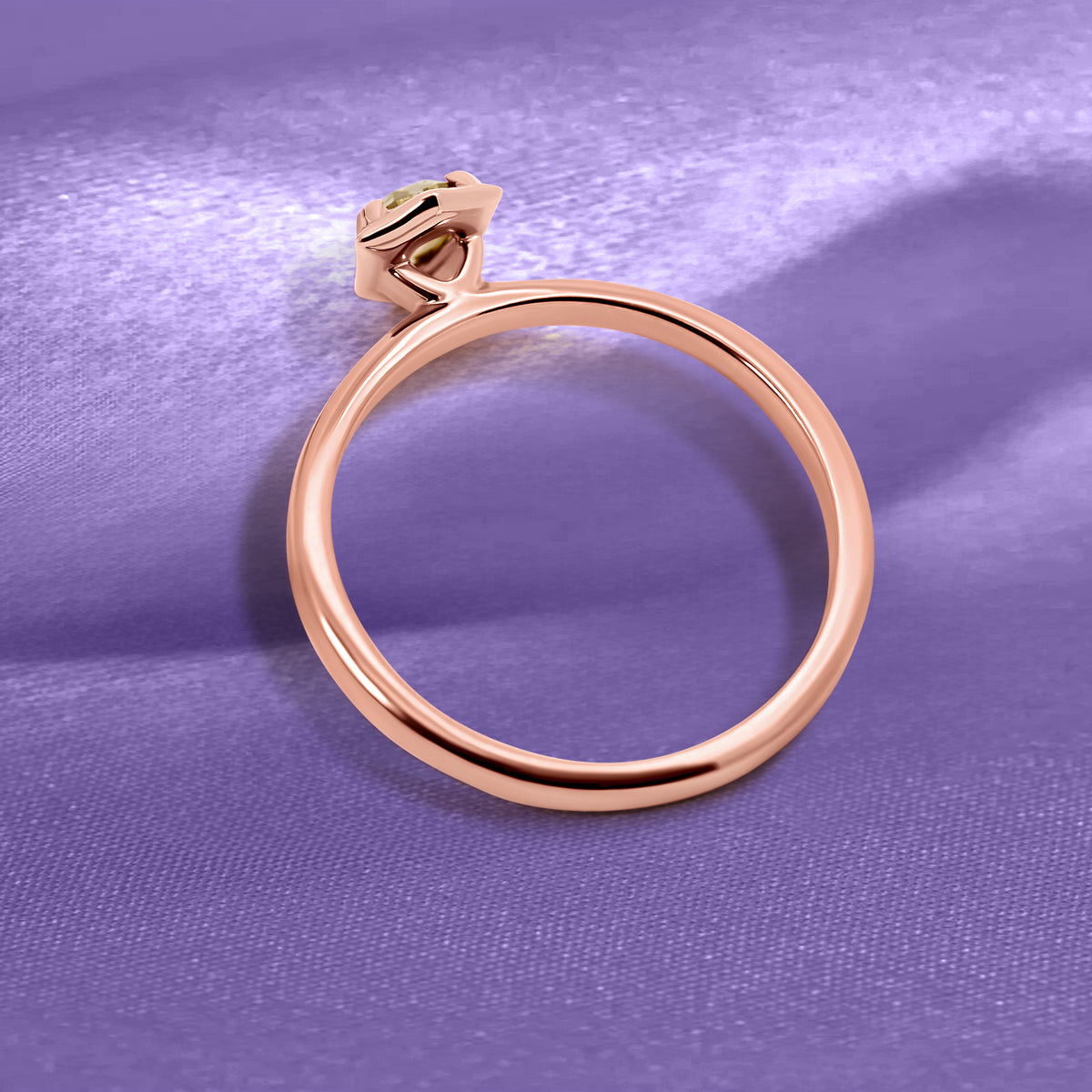 14K Rose Gold Pear Cut Chocolate Diamond Fashion Ring