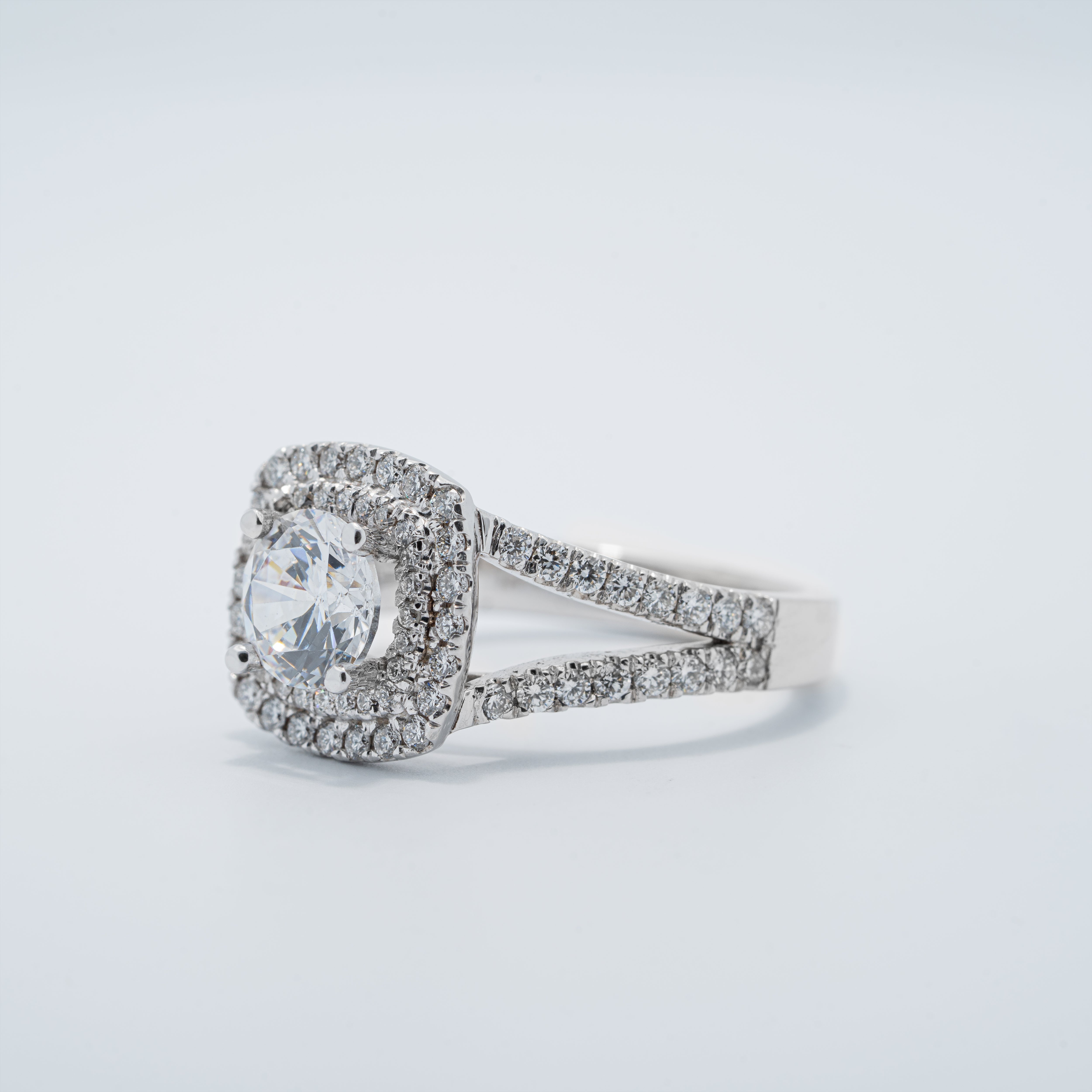 Vintage Double Halo Engagement Ring
