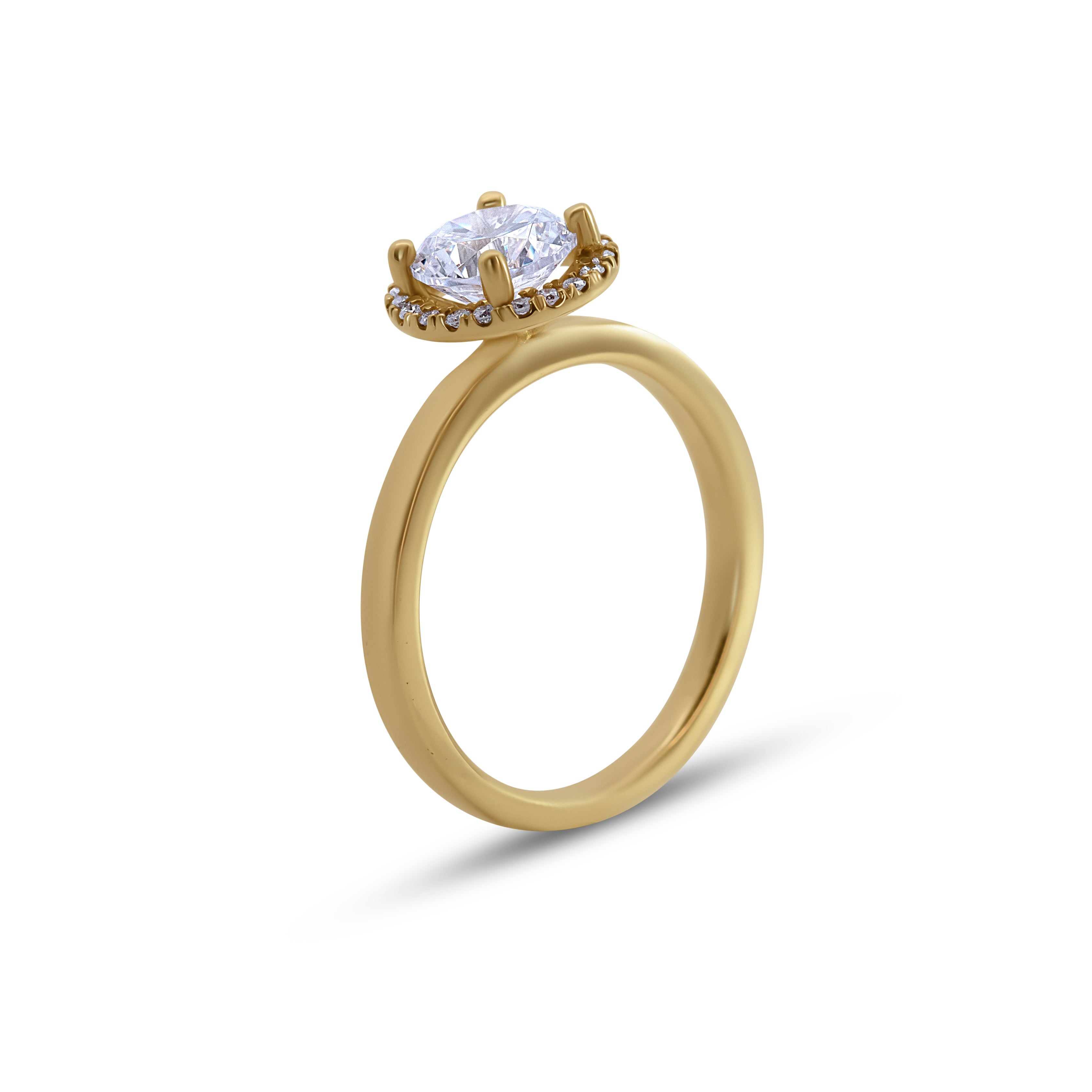 Round Halo Engagement Ring