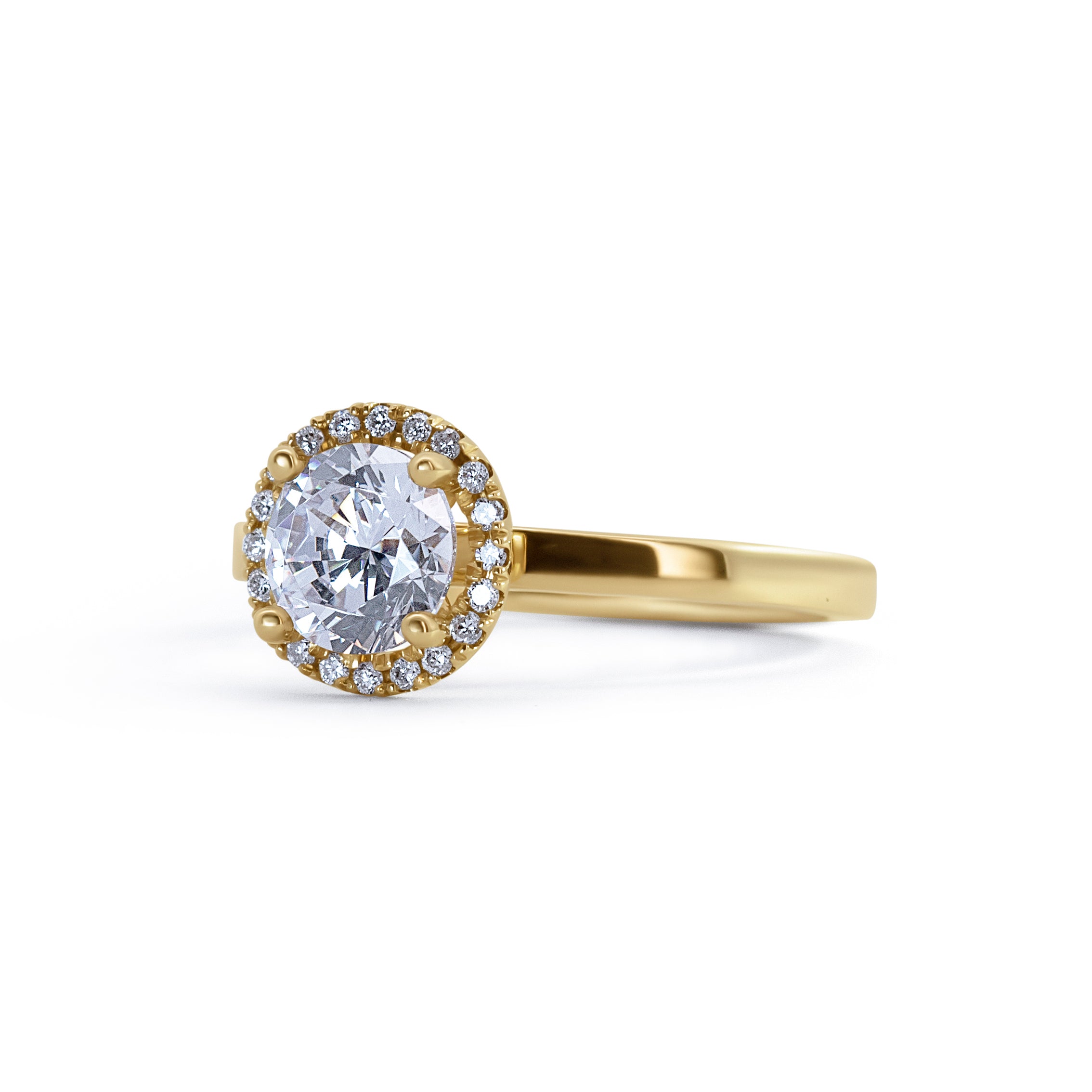 Round Halo Engagement Ring