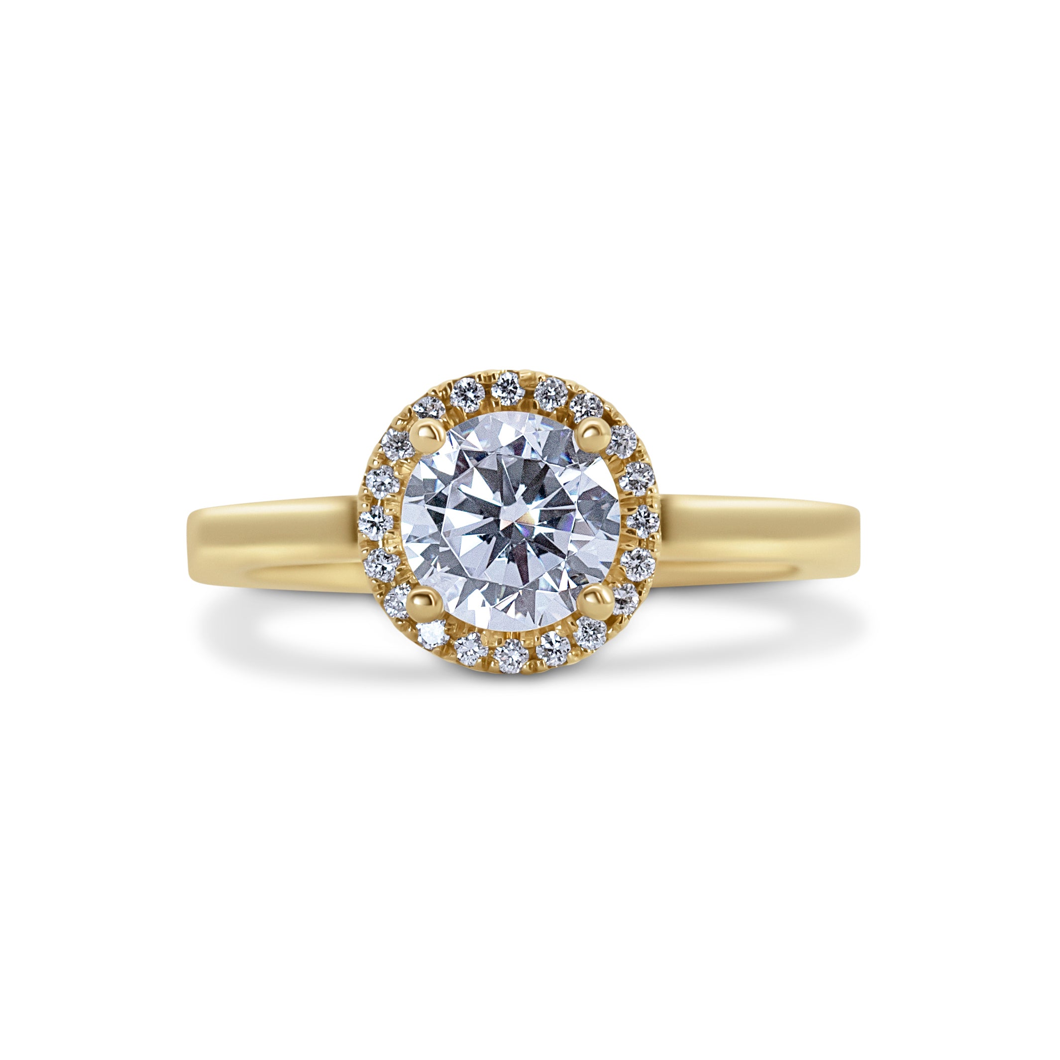 Round Halo Engagement Ring