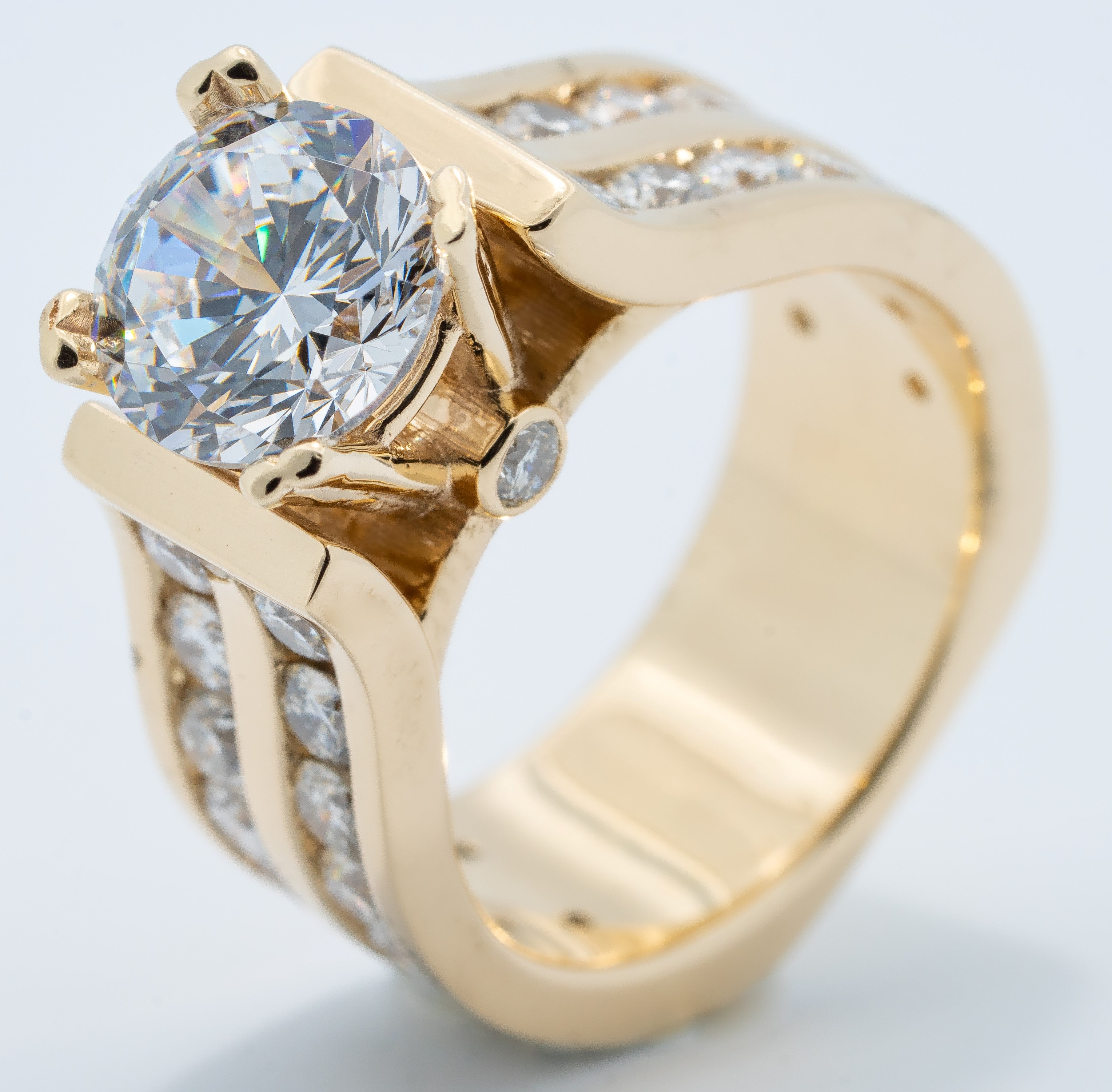 Modern Channel Set Engagement Ring