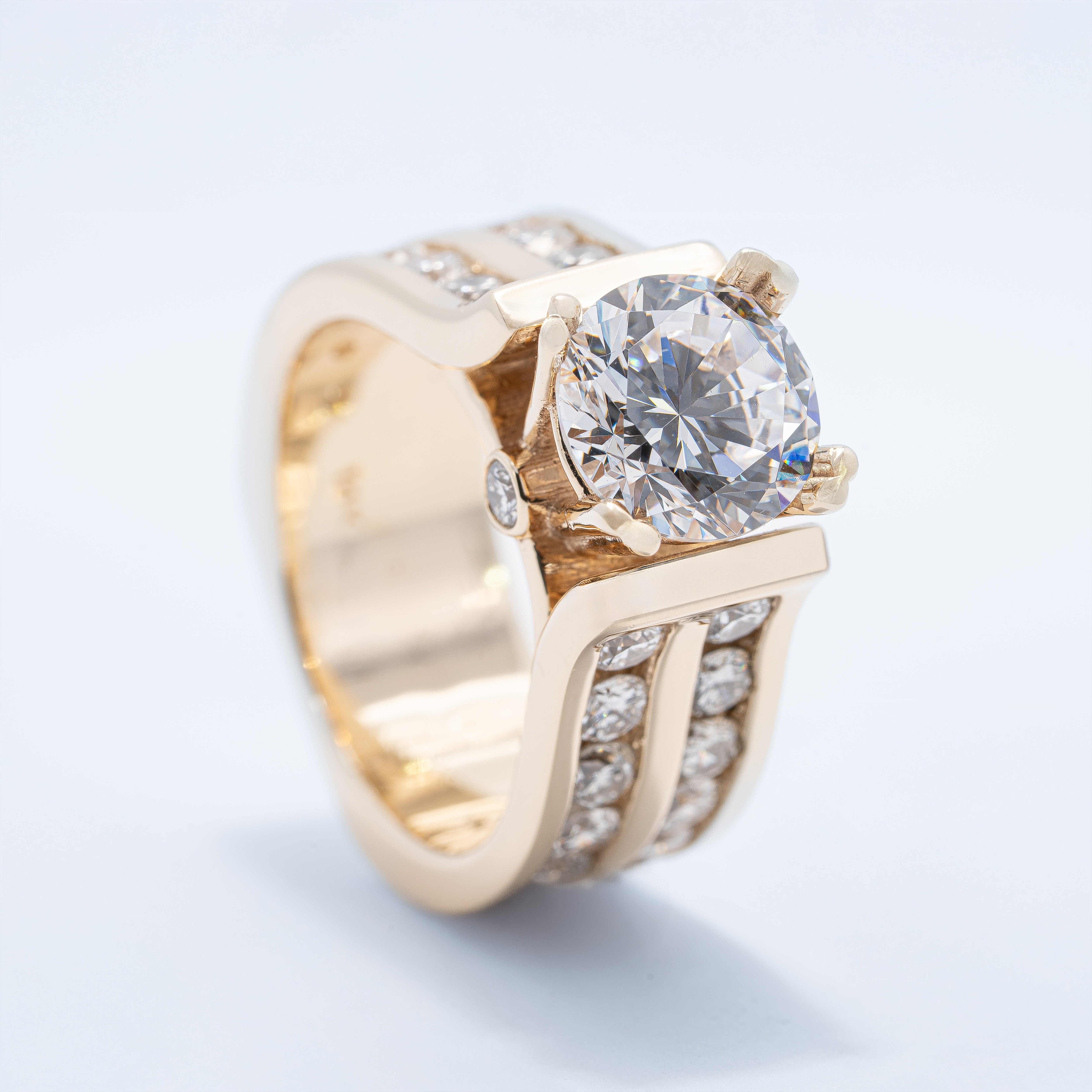 Modern Channel Set Engagement Ring