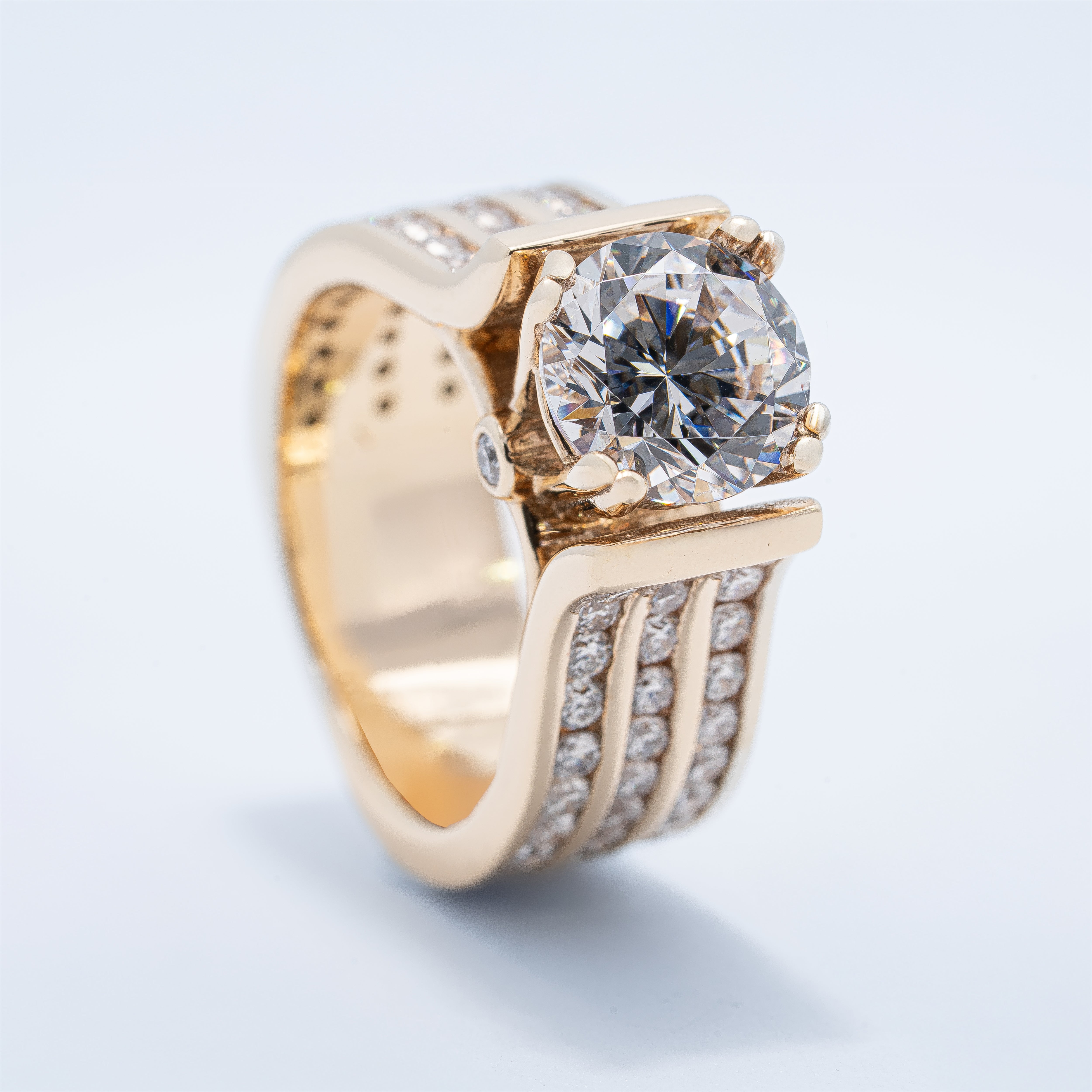 Modern Channel Set Engagement Ring