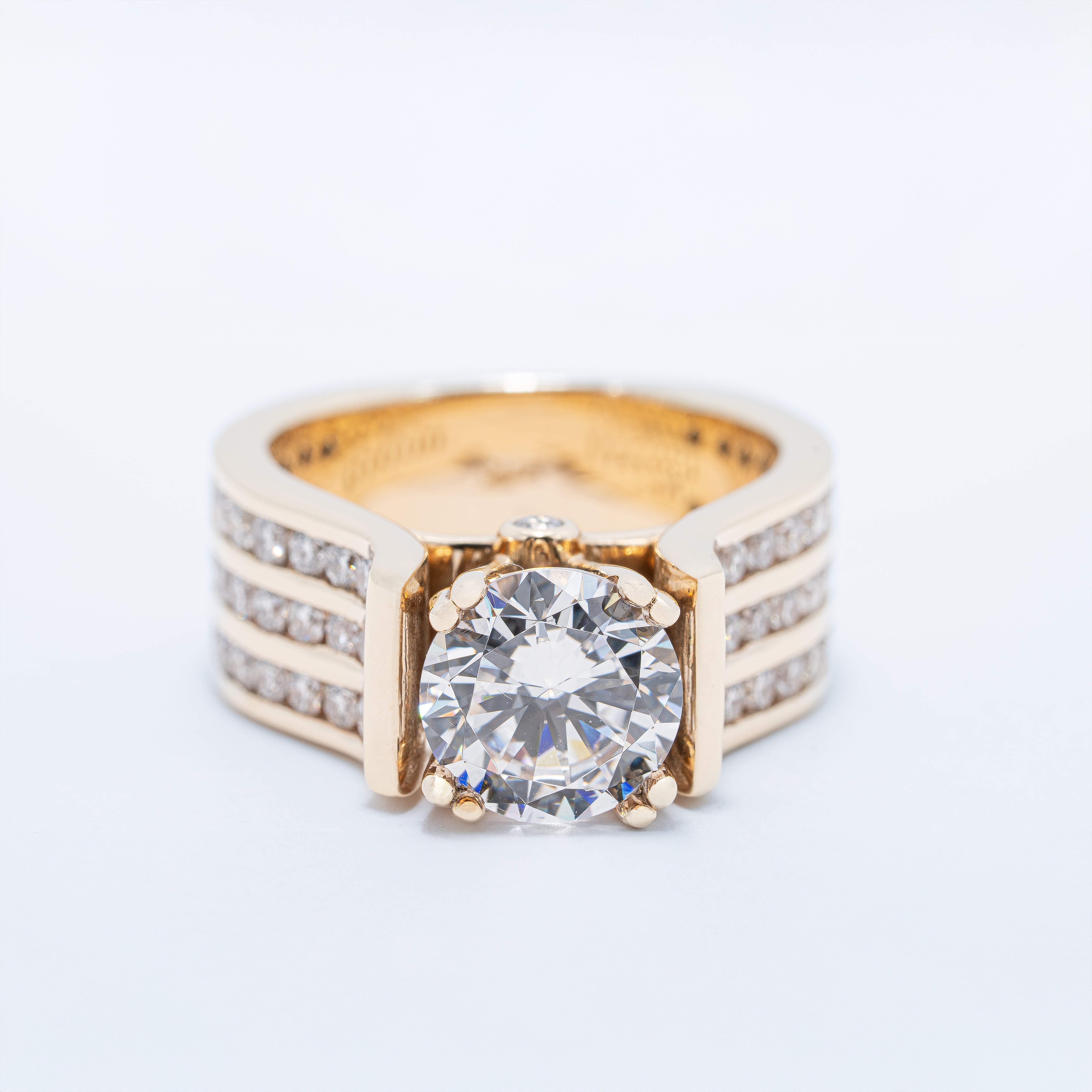 Modern Channel Set Engagement Ring