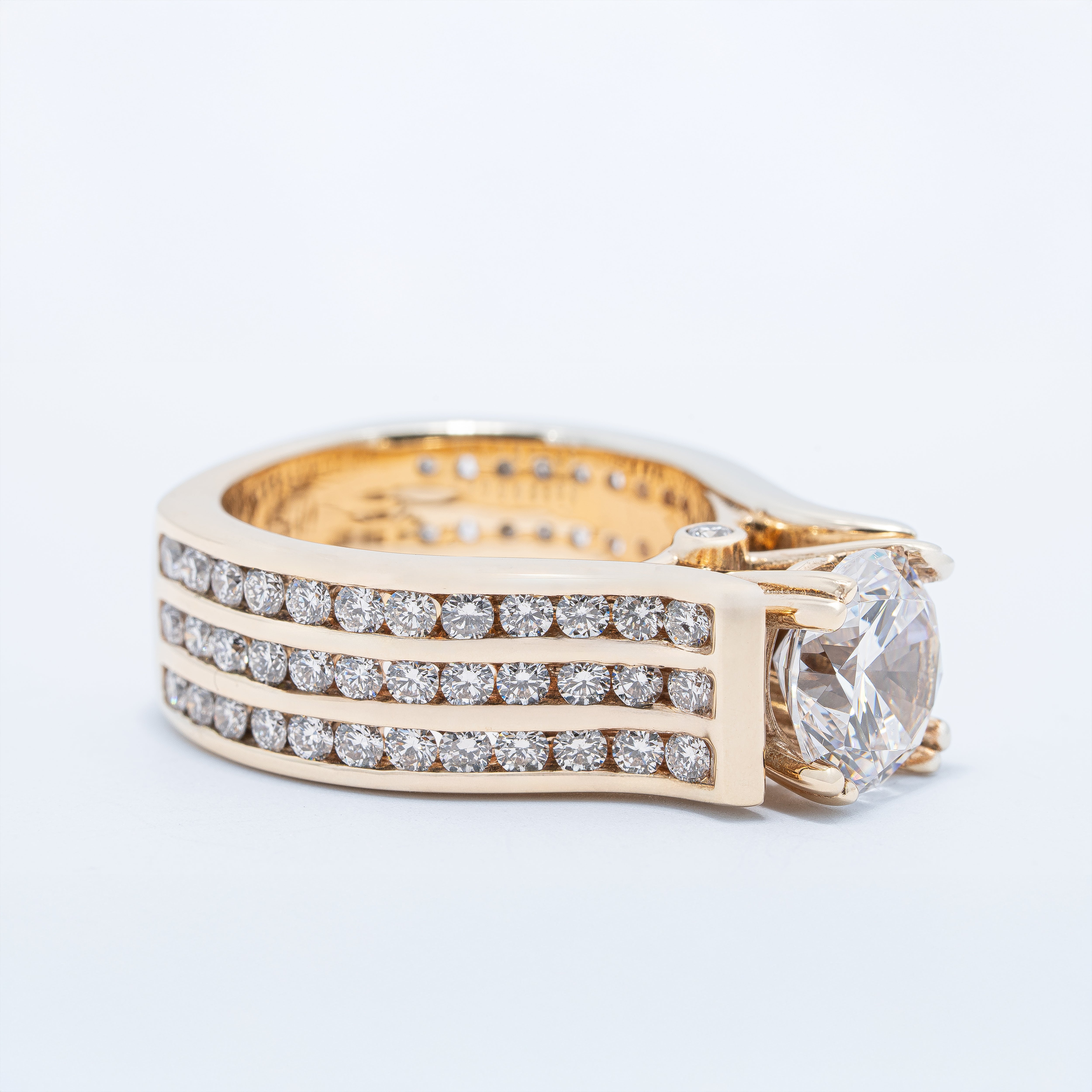 Modern Channel Set Engagement Ring