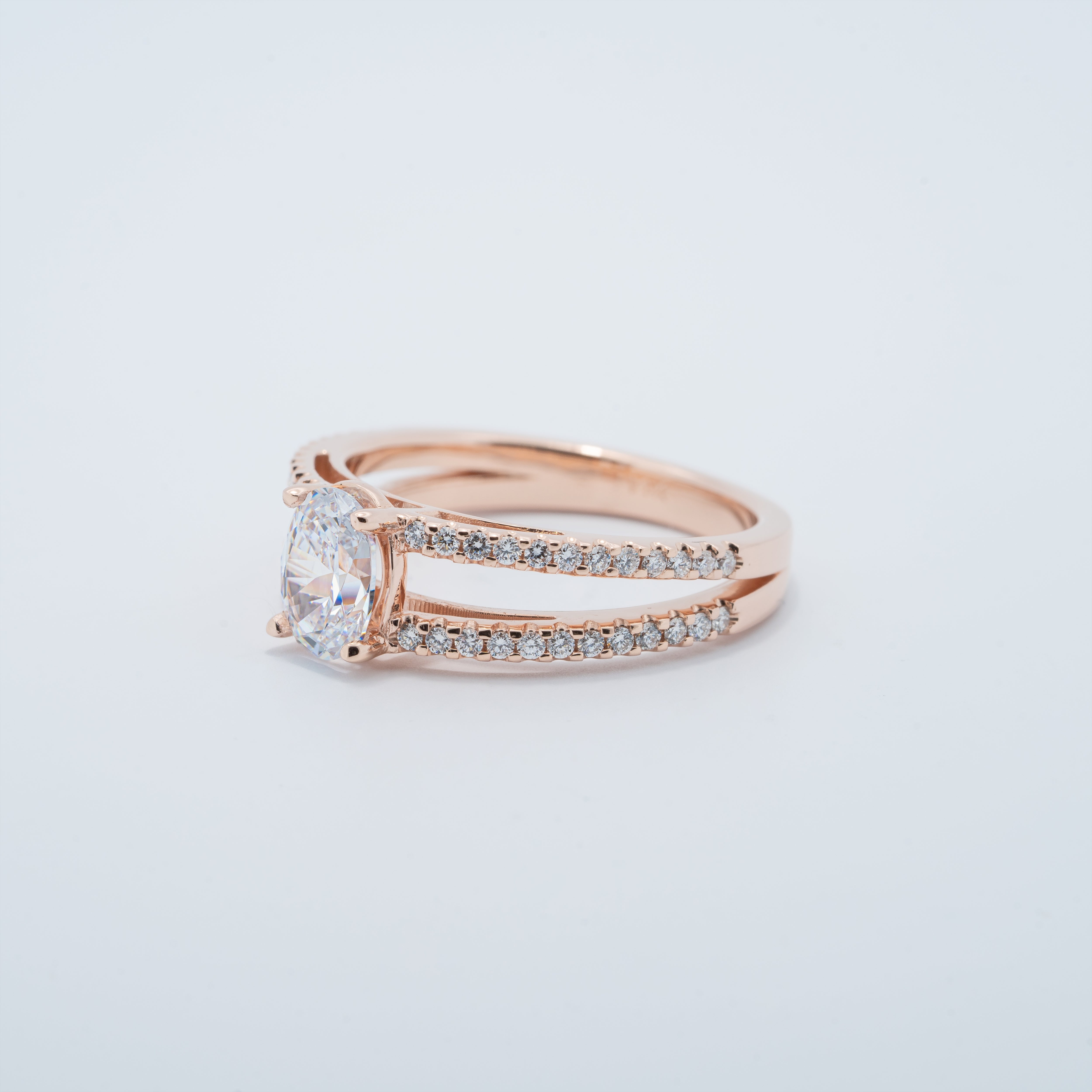 Elegantly Modern Open Band Engagement Ring