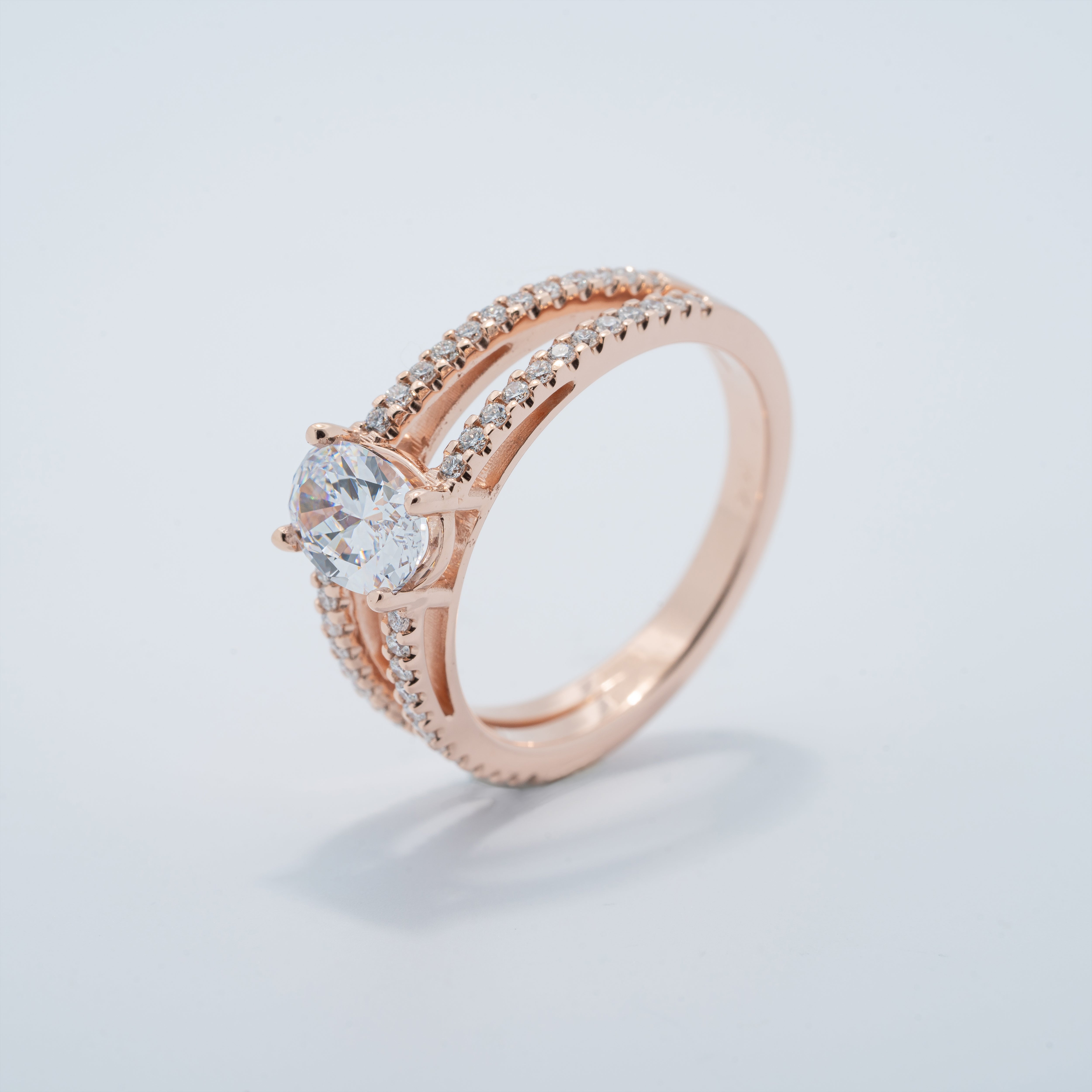 Elegantly Modern Open Band Engagement Ring