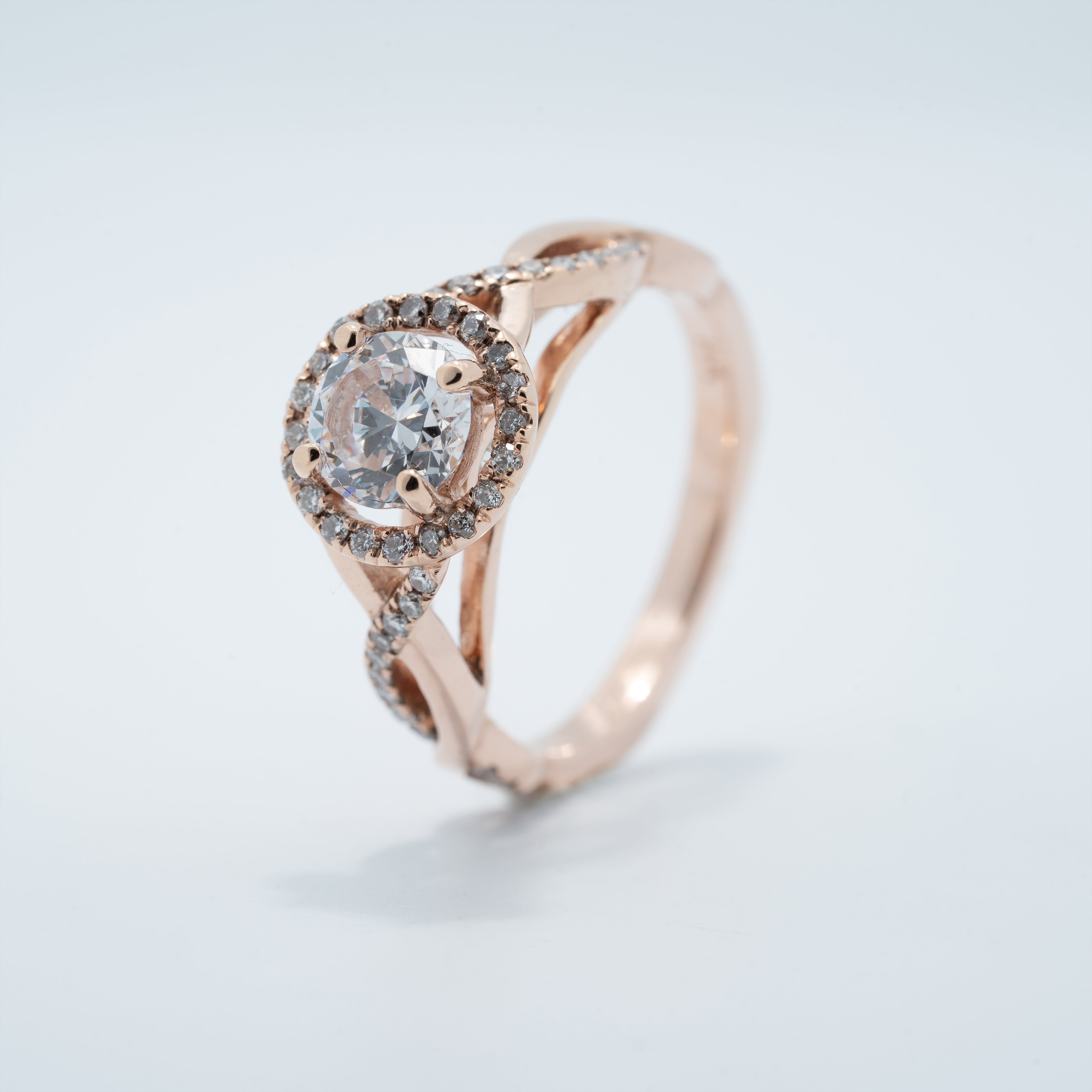 Vintage Halo Engagement Ring