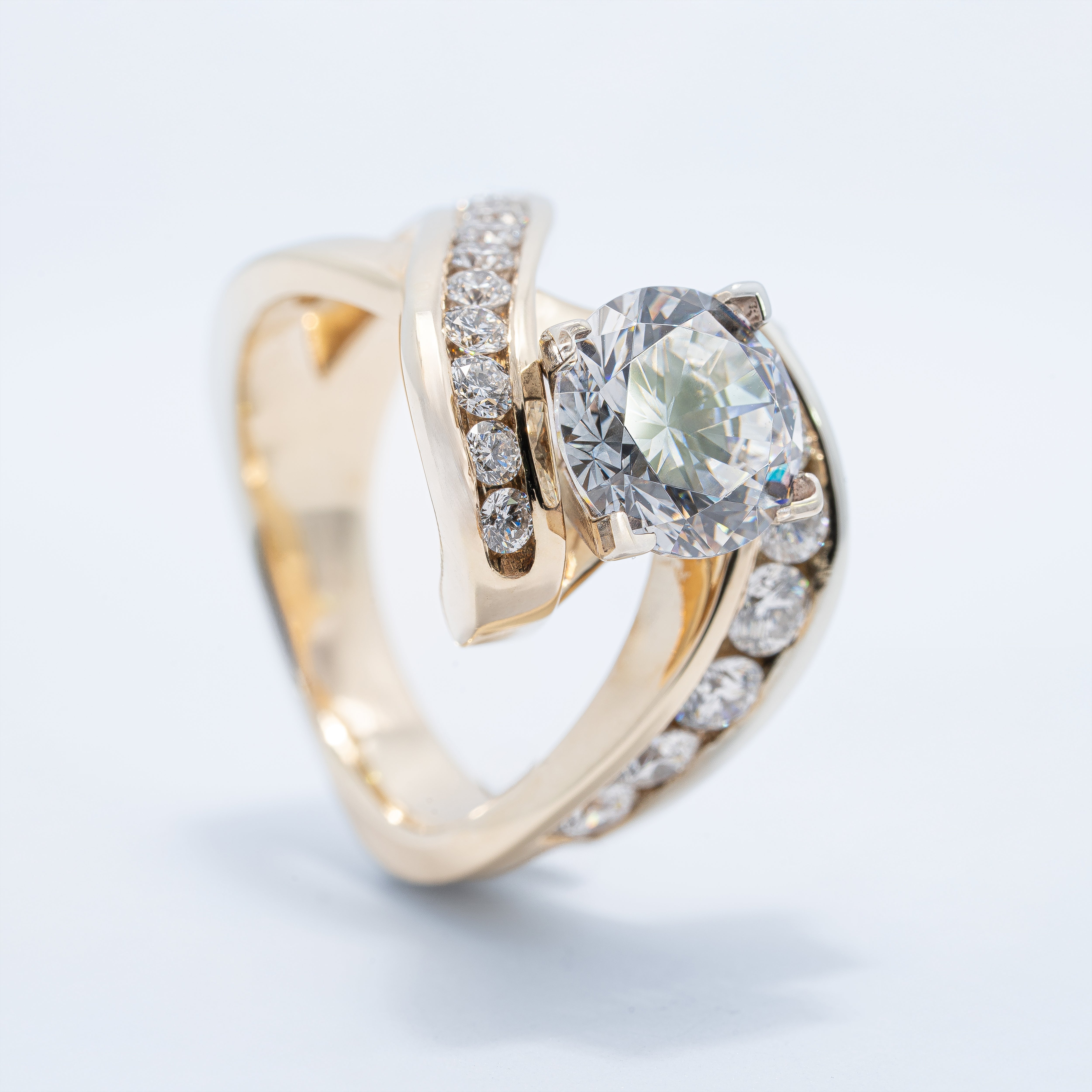 Modern Channel Set Engagement Ring