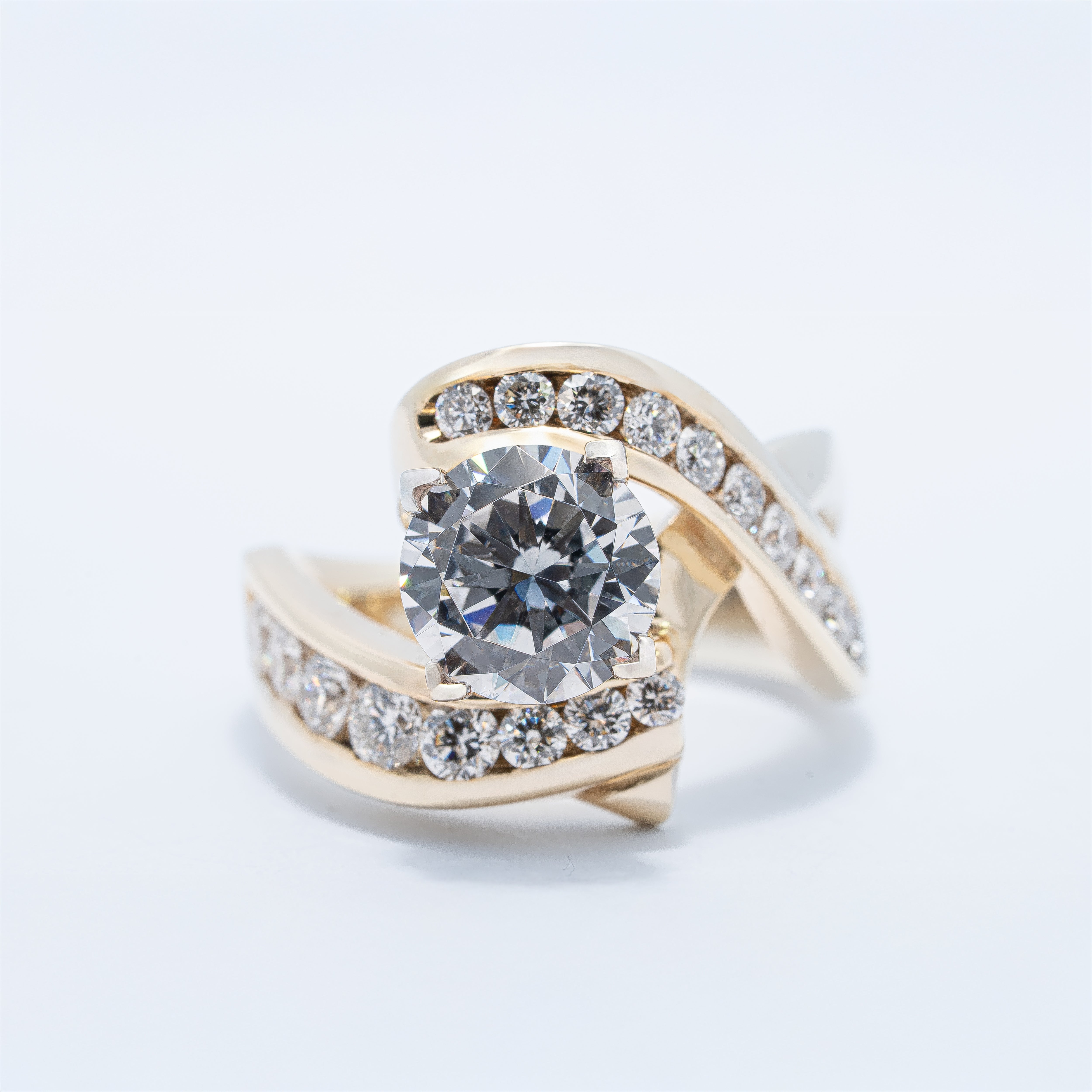 Modern Channel Set Engagement Ring