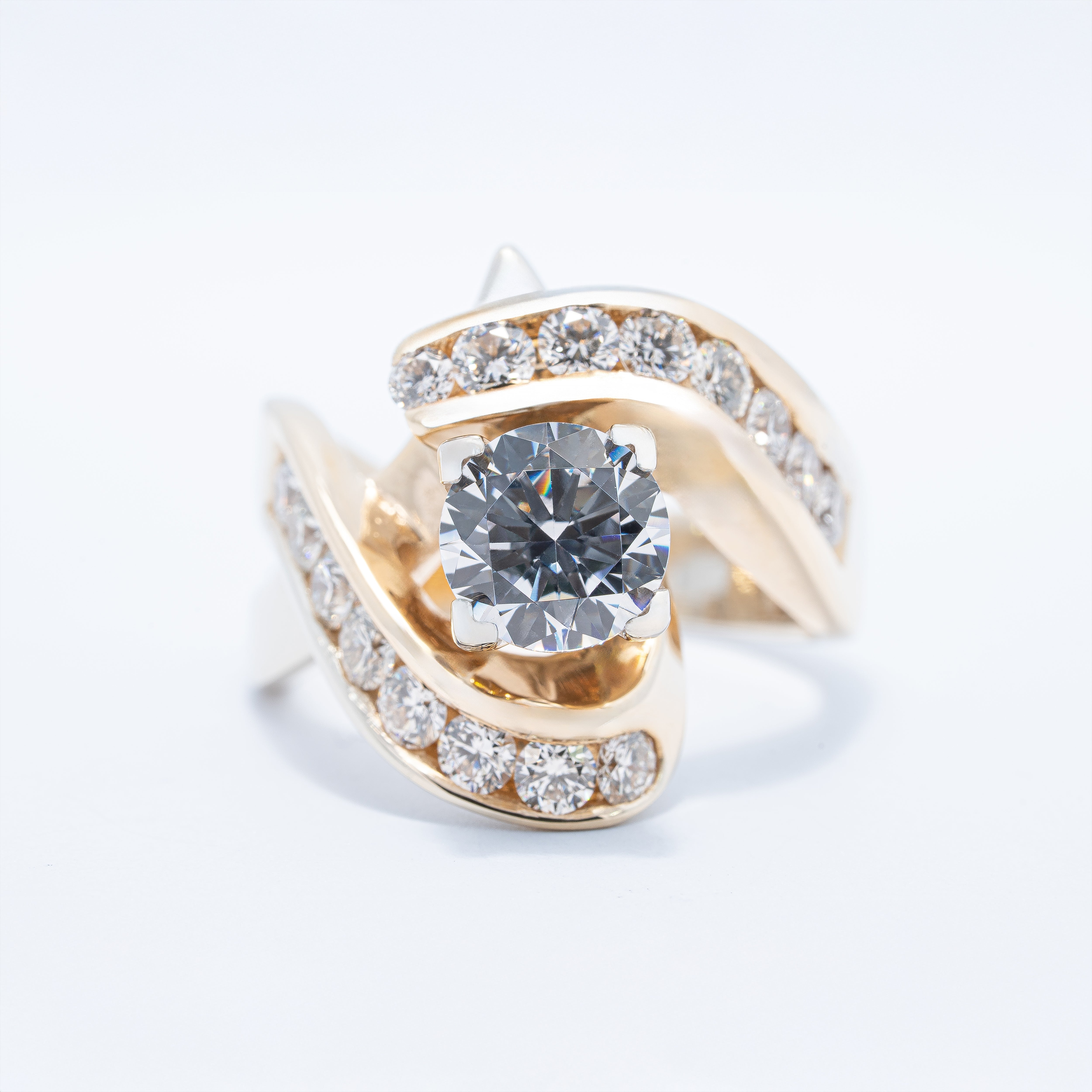 14 Karat Contemporary Engagement Ring