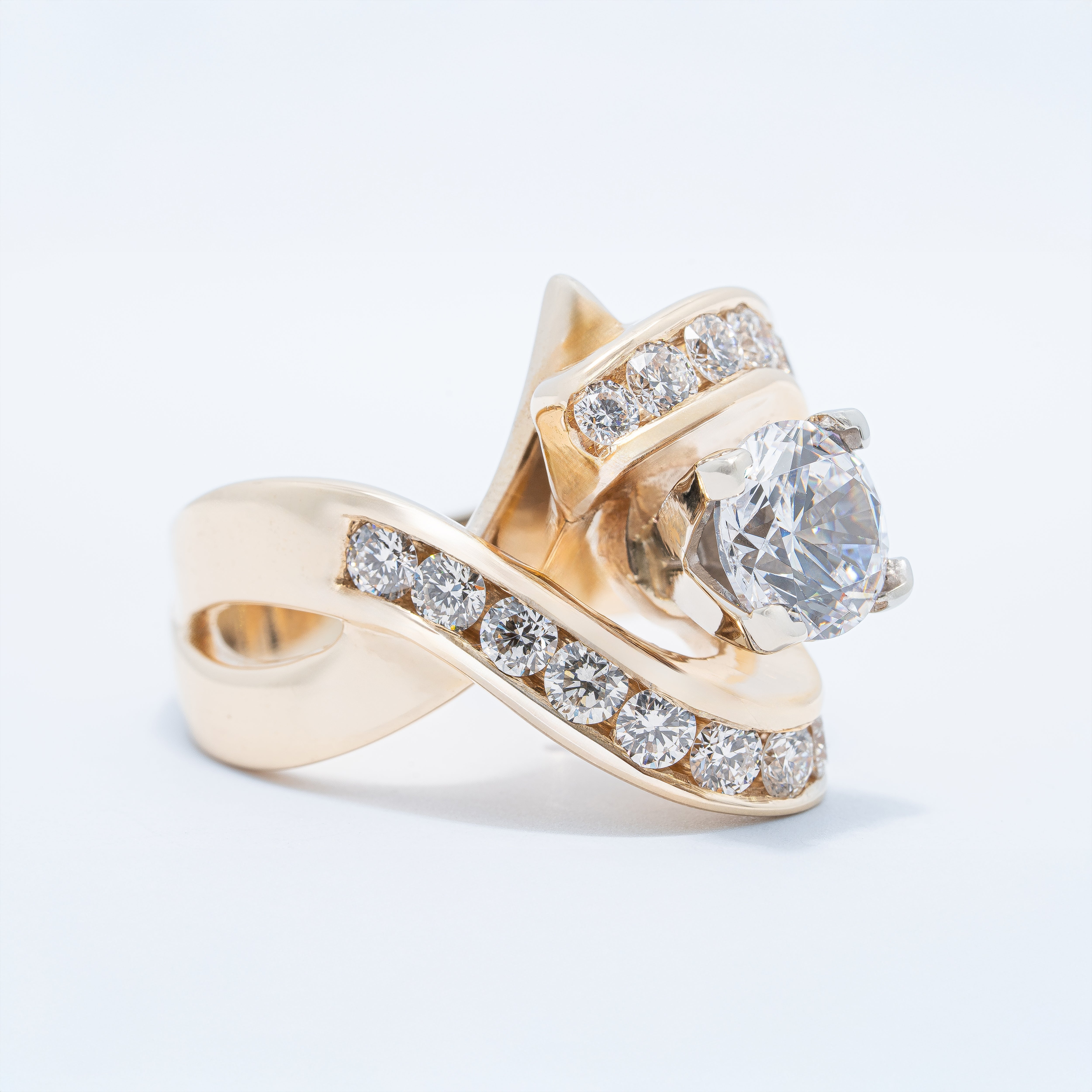 14 Karat Contemporary Engagement Ring
