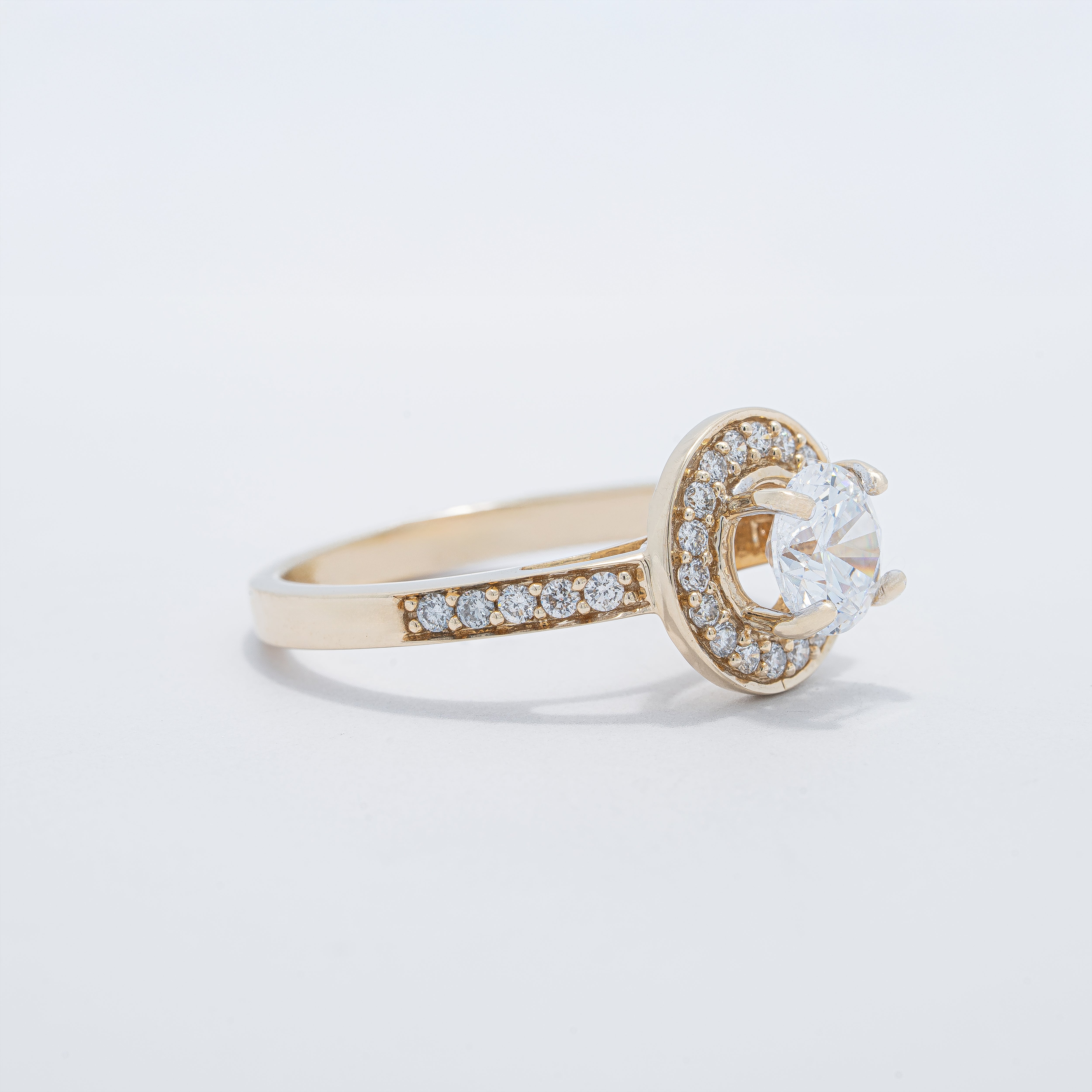 Vintage Halo Engagement Ring