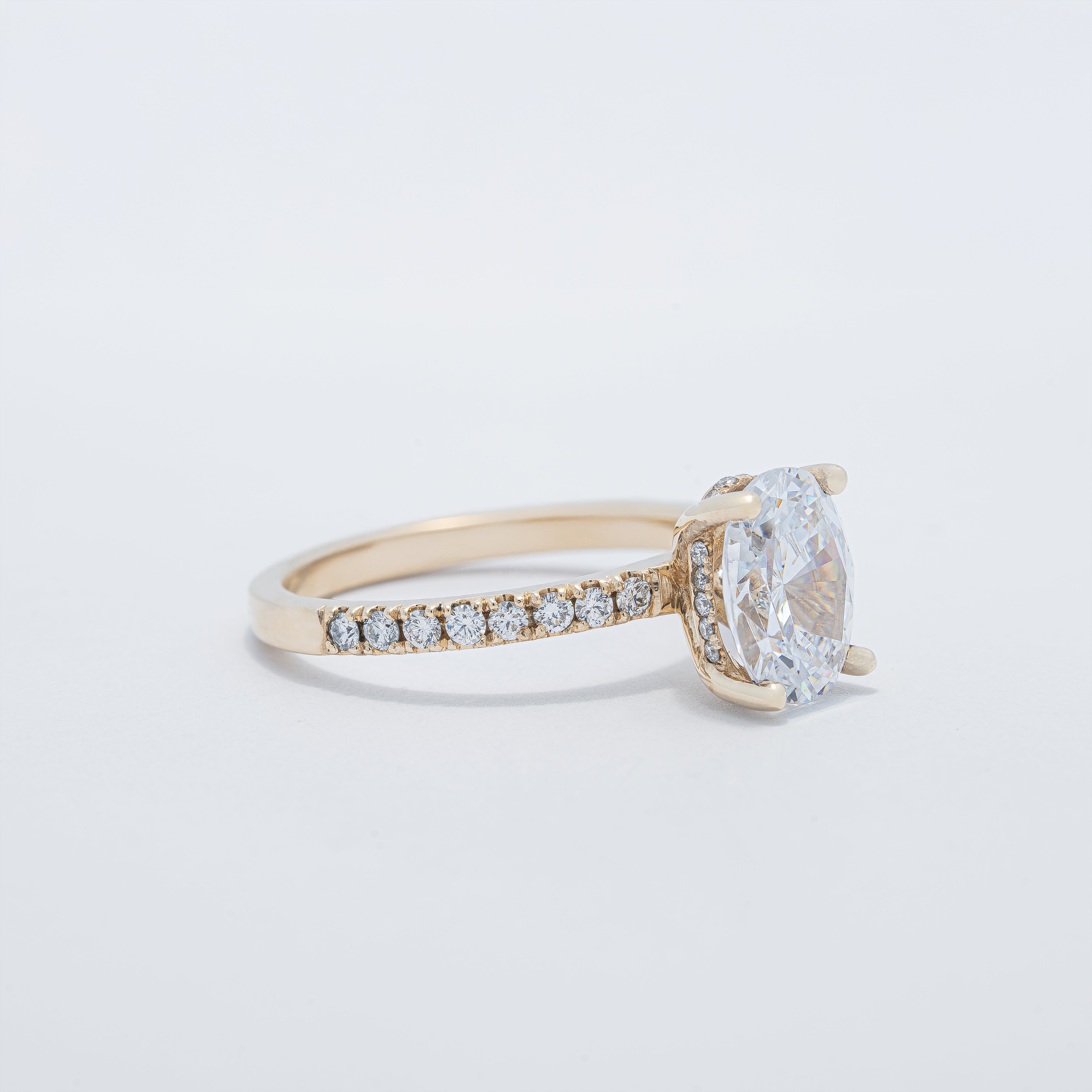 Classic Hidden Halo Engagement Ring