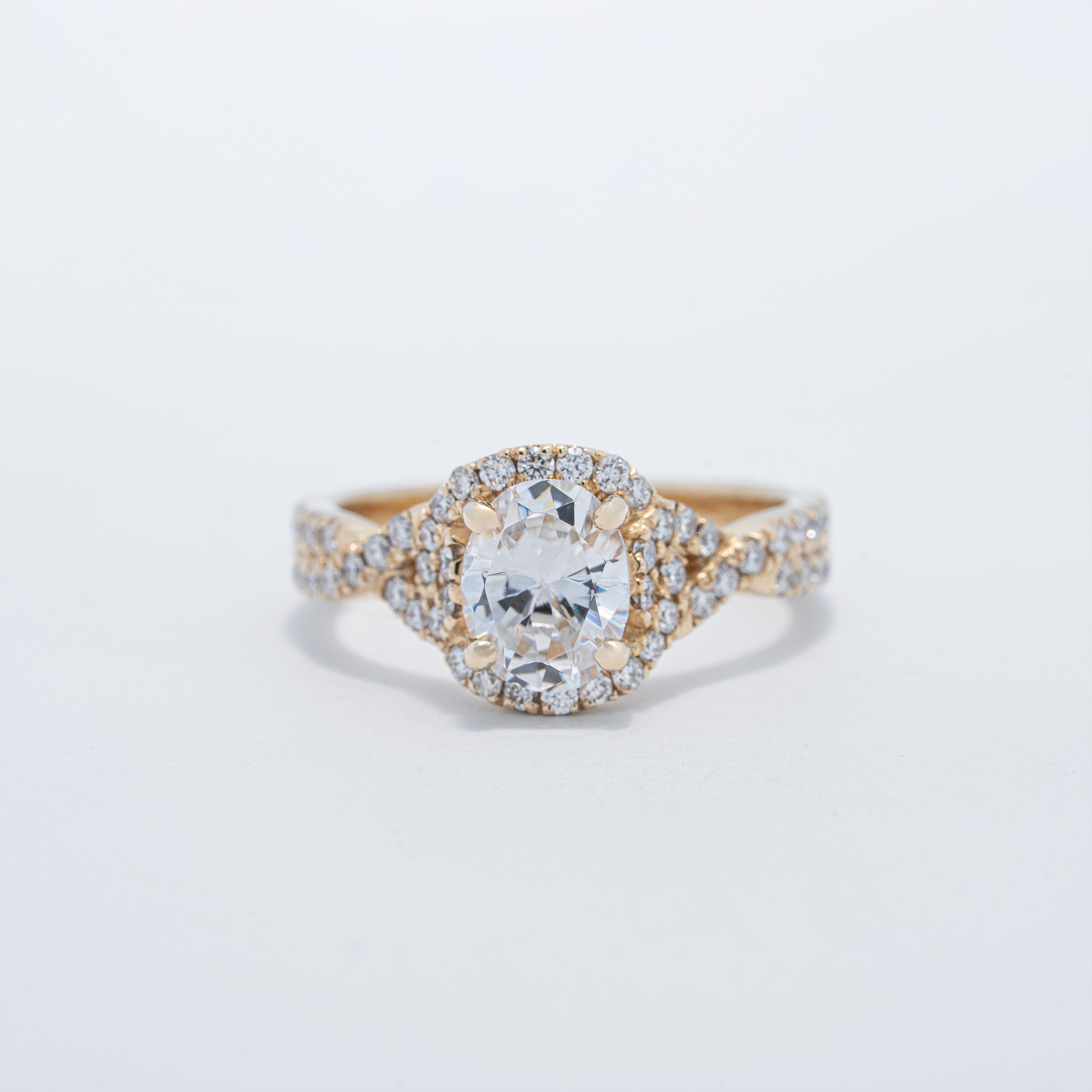 Vintage Halo Enagement Ring