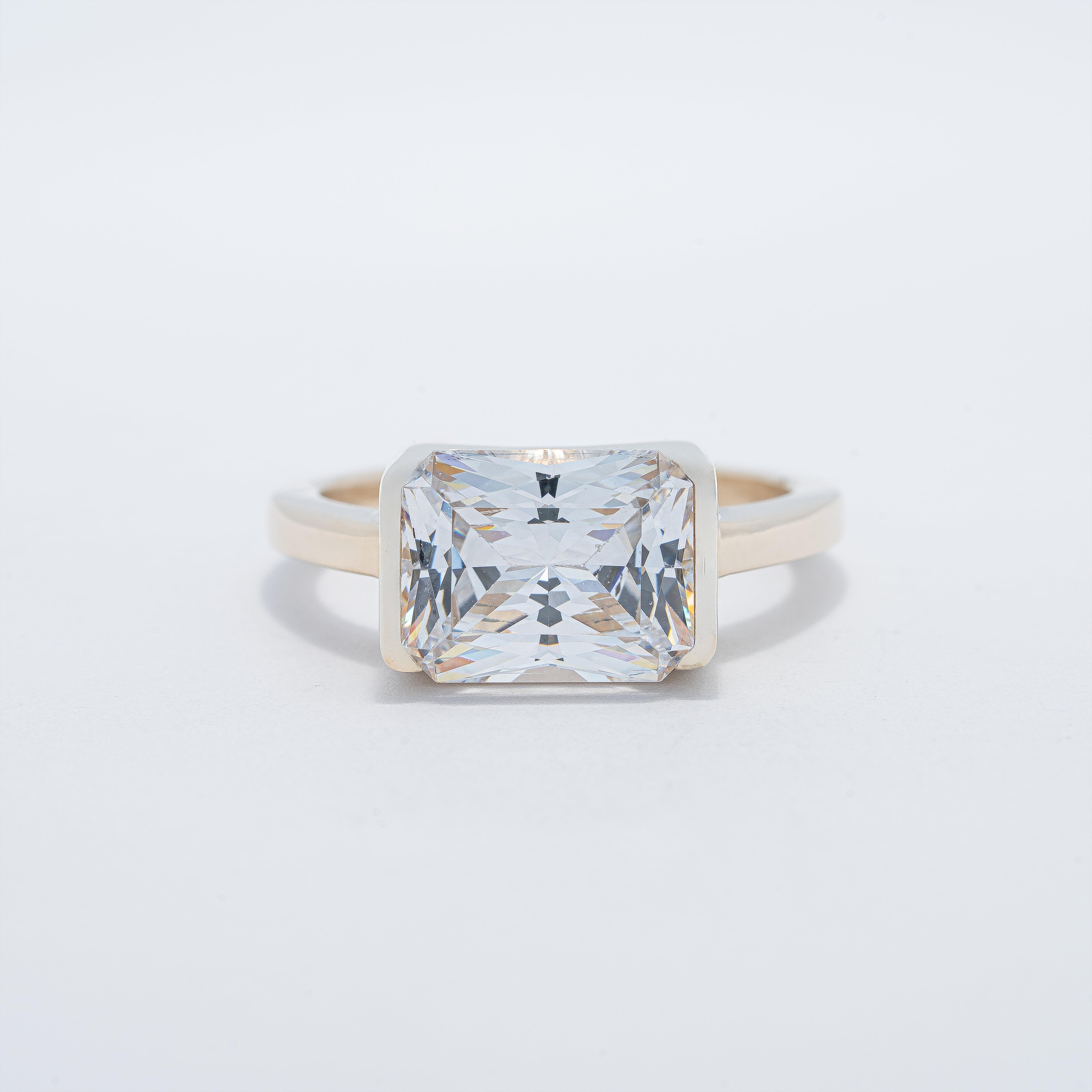 Modern Channel Set Solitaire Engagement Ring