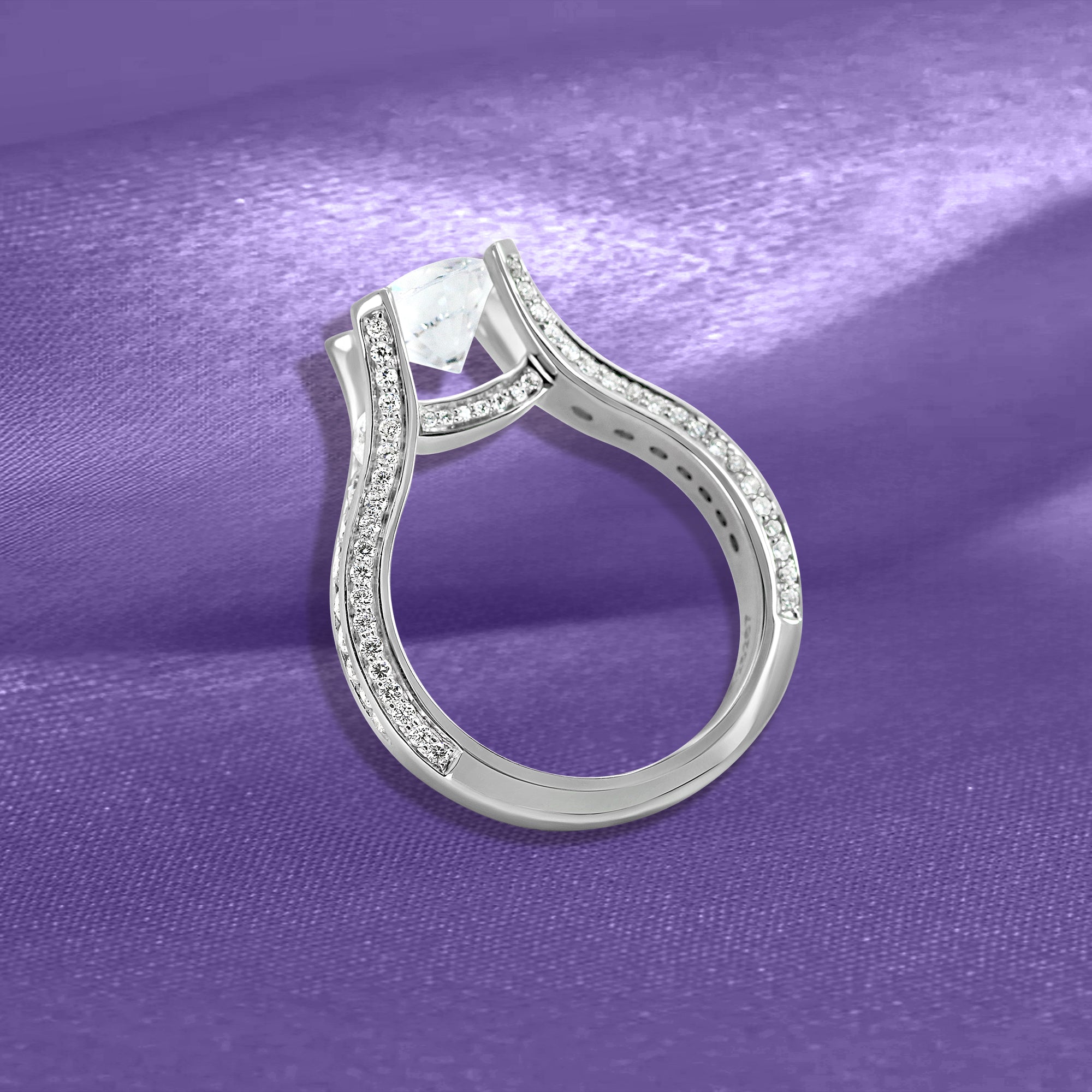 18 Karat Cathedral Engagment Ring