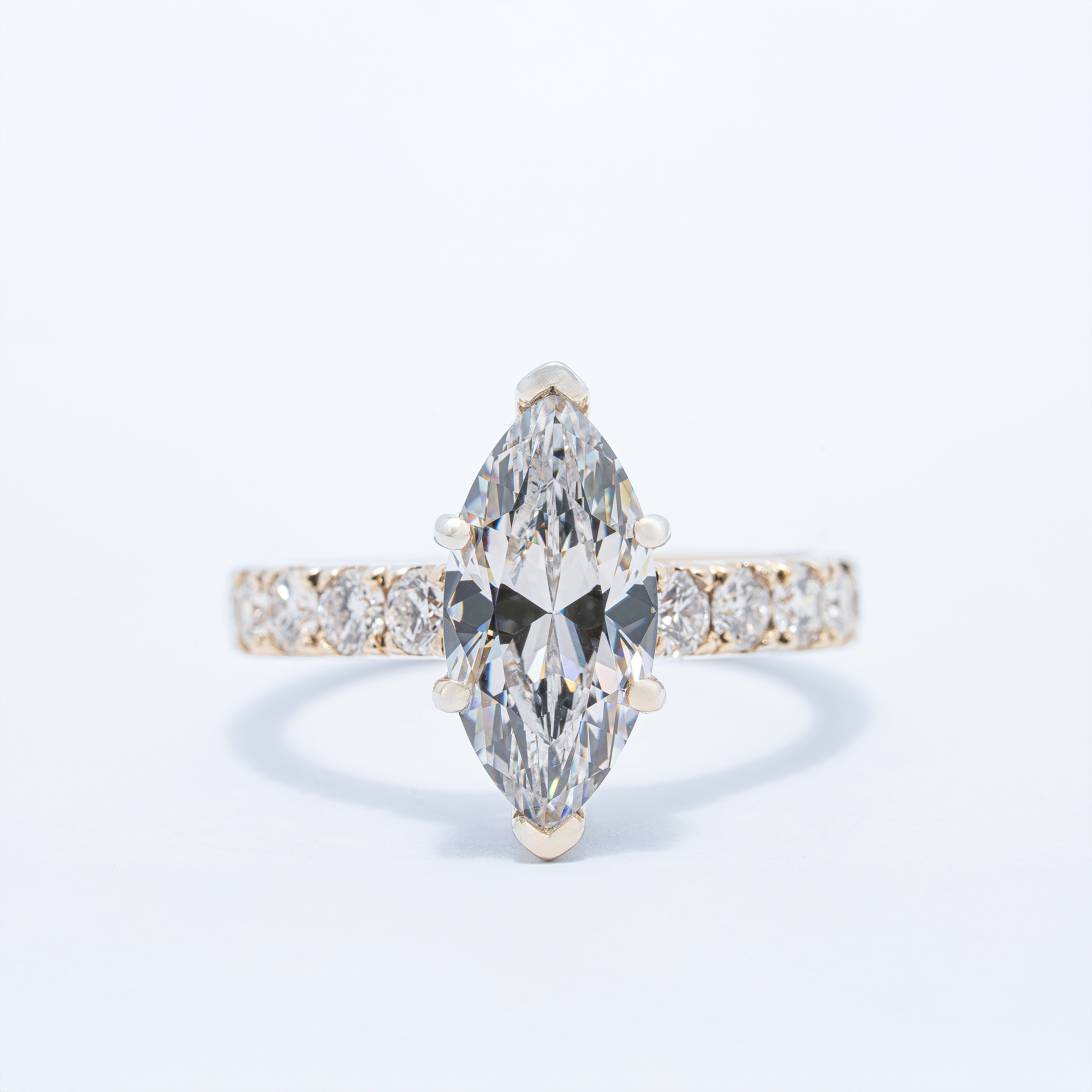 Contemporary Marquise Engagement Ring