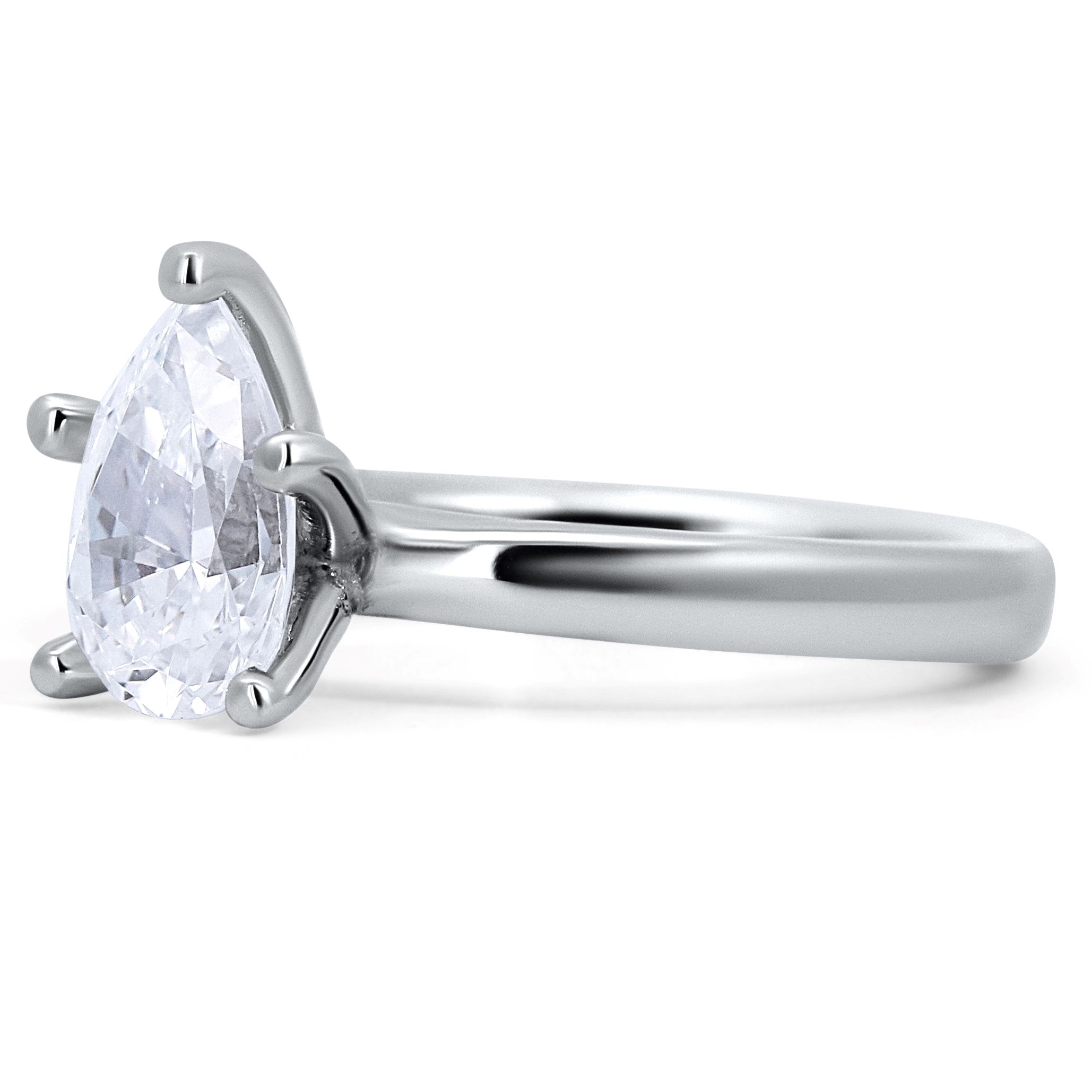Pear Shaped Solitaire Engagement Ring