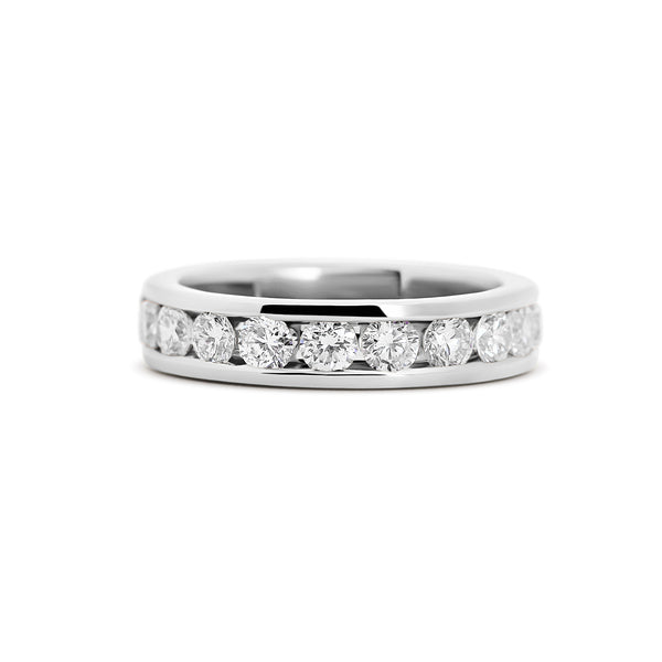 14K White Gold Channel-Set Diamond Wedding Band | 1.00 CTW