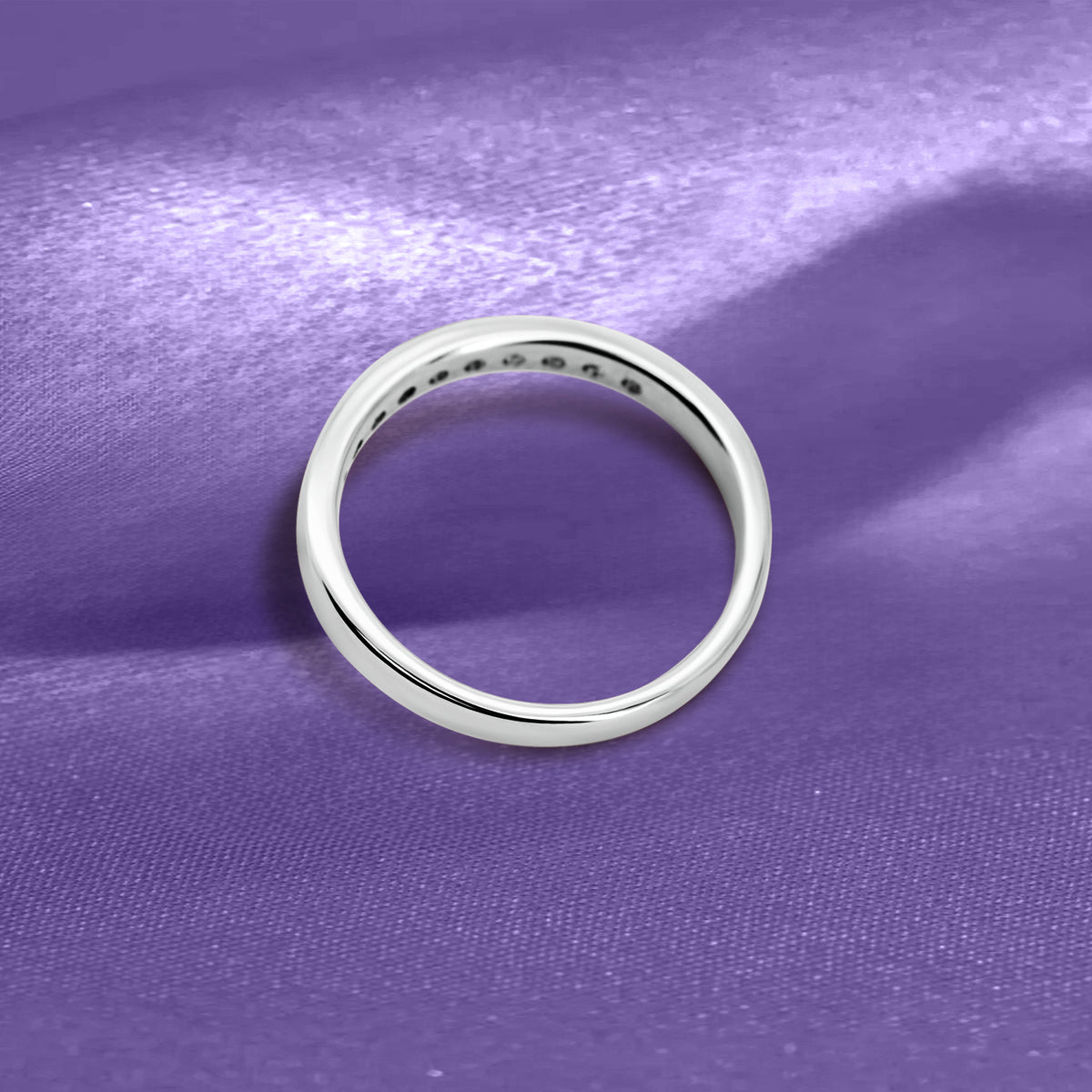 14K White Gold Channel-Set Diamond Wedding Band | 1/10 CTW