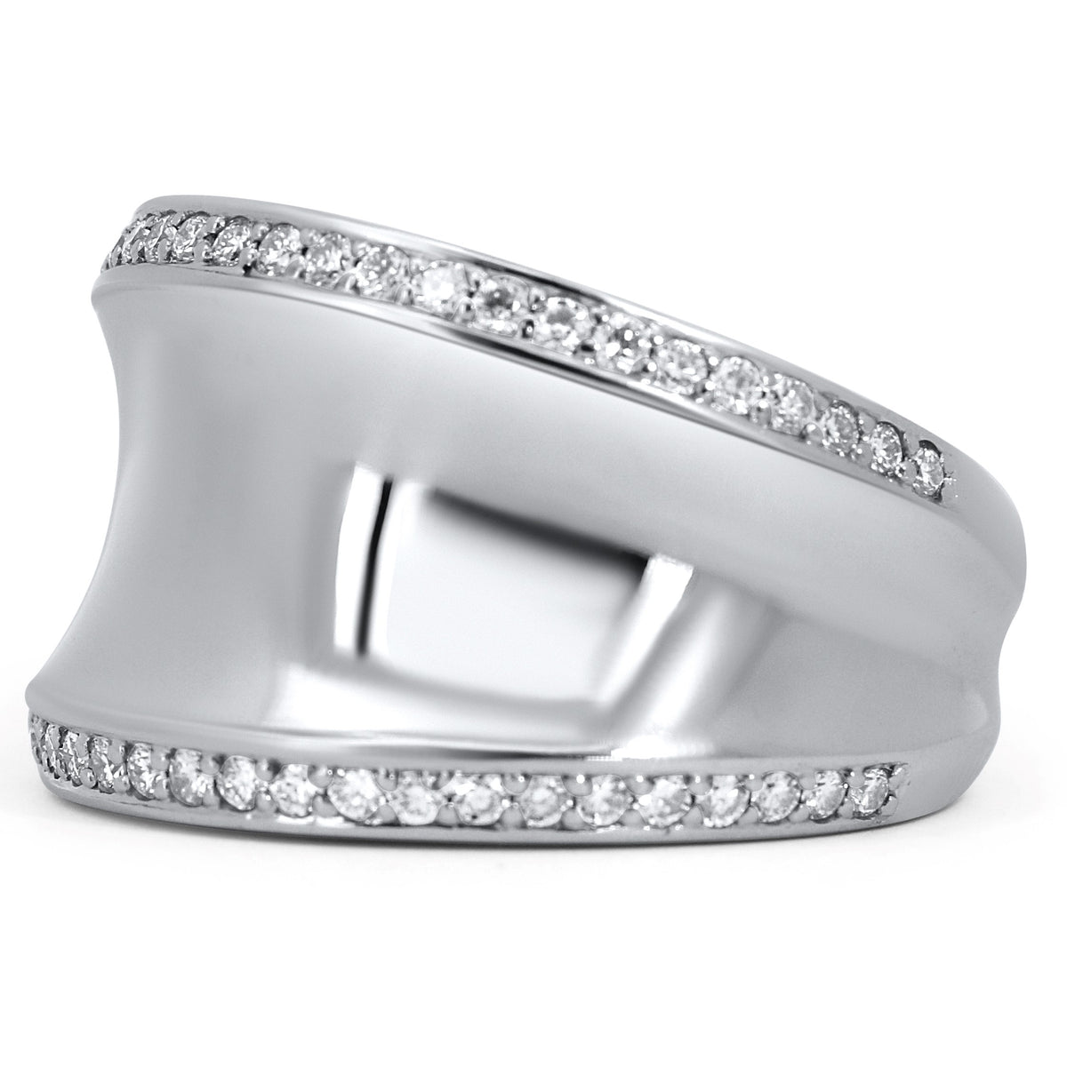 Modern Wide Band Right Hand Ring