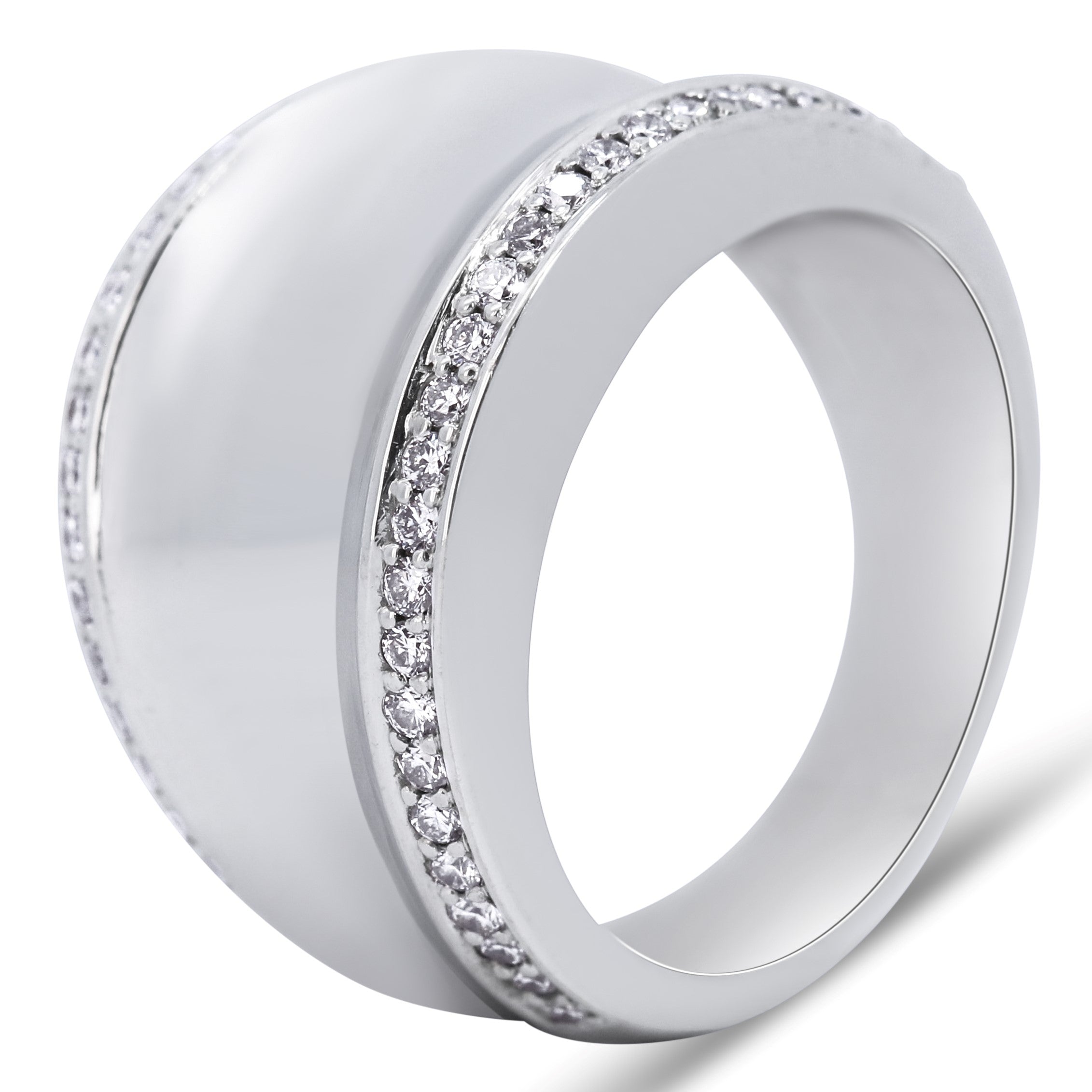 Modern Wide Band Right Hand Ring