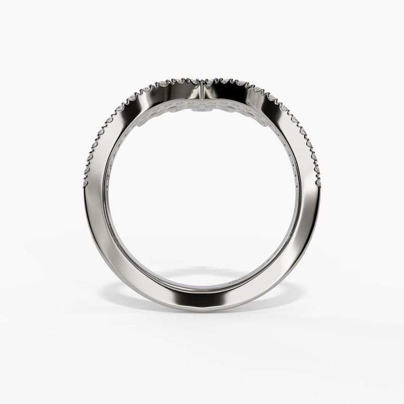 14K Star Crown Diamond Weddings Band