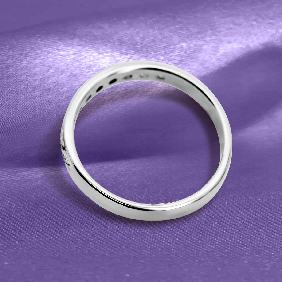 14K White Gold Channel-Set Diamond Wedding Band | 1/2 CTW