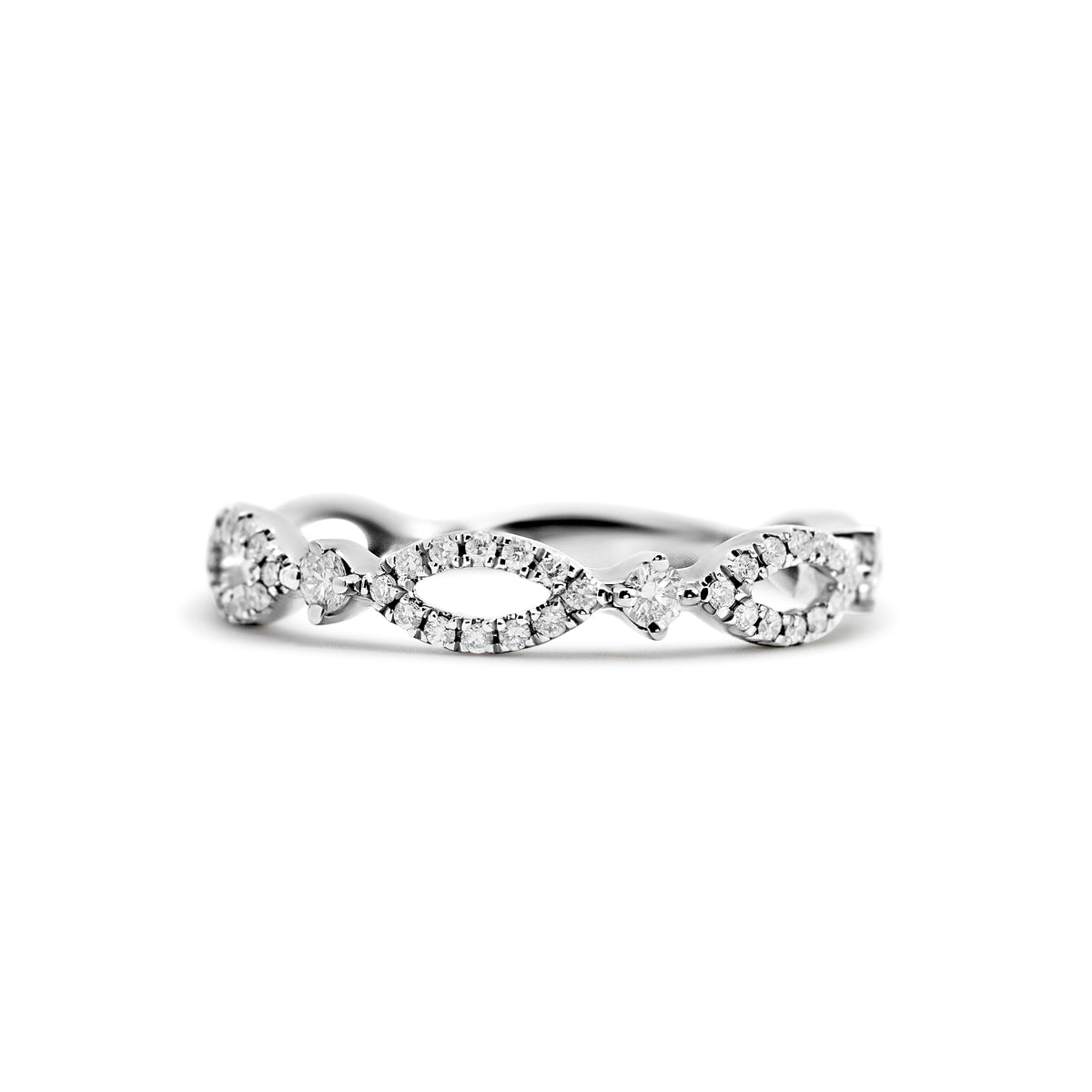 14K White Gold Diamond Wedding Band | 0.25ct