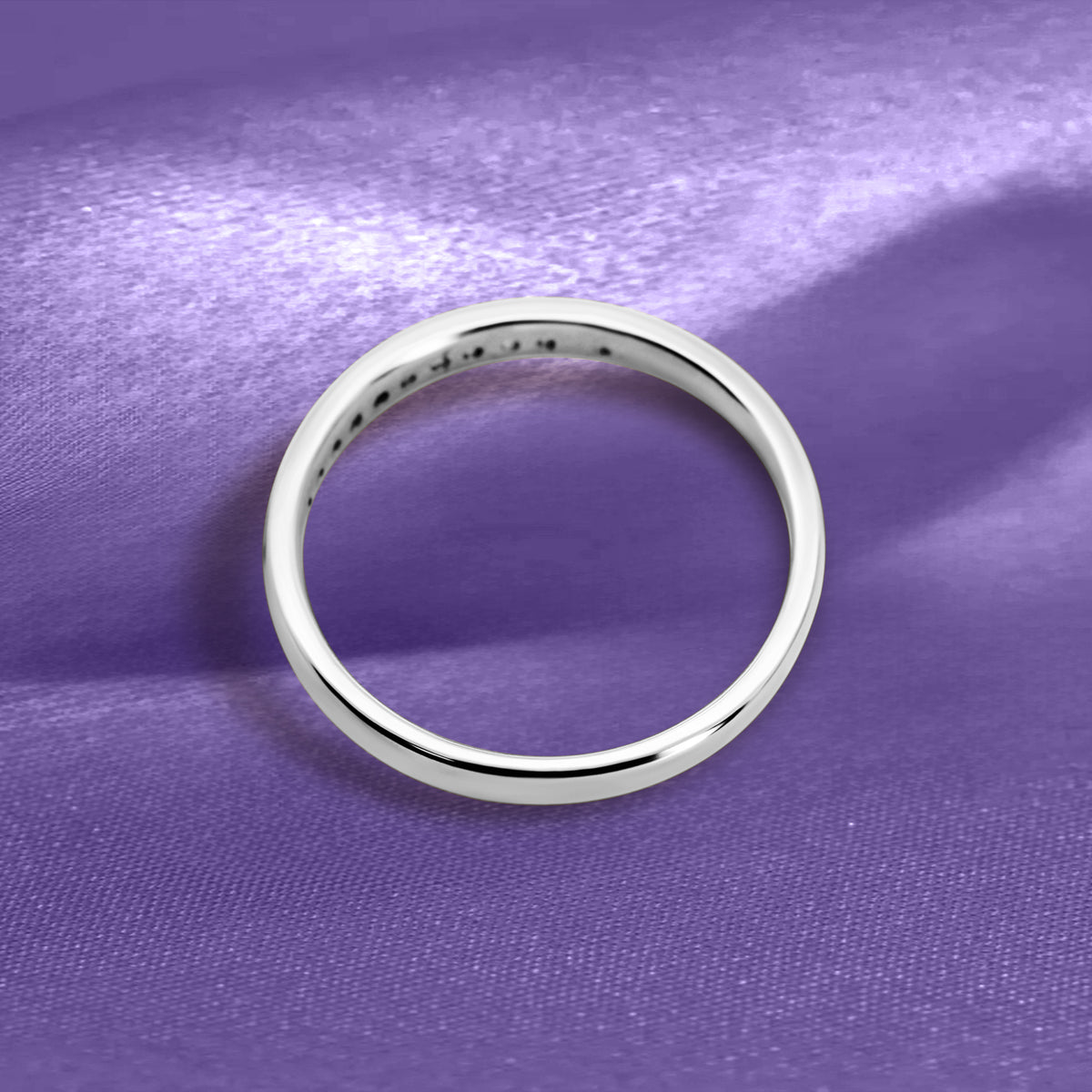 14K White Gold Channel-Set Diamond Wedding Band | 1/4 CTW