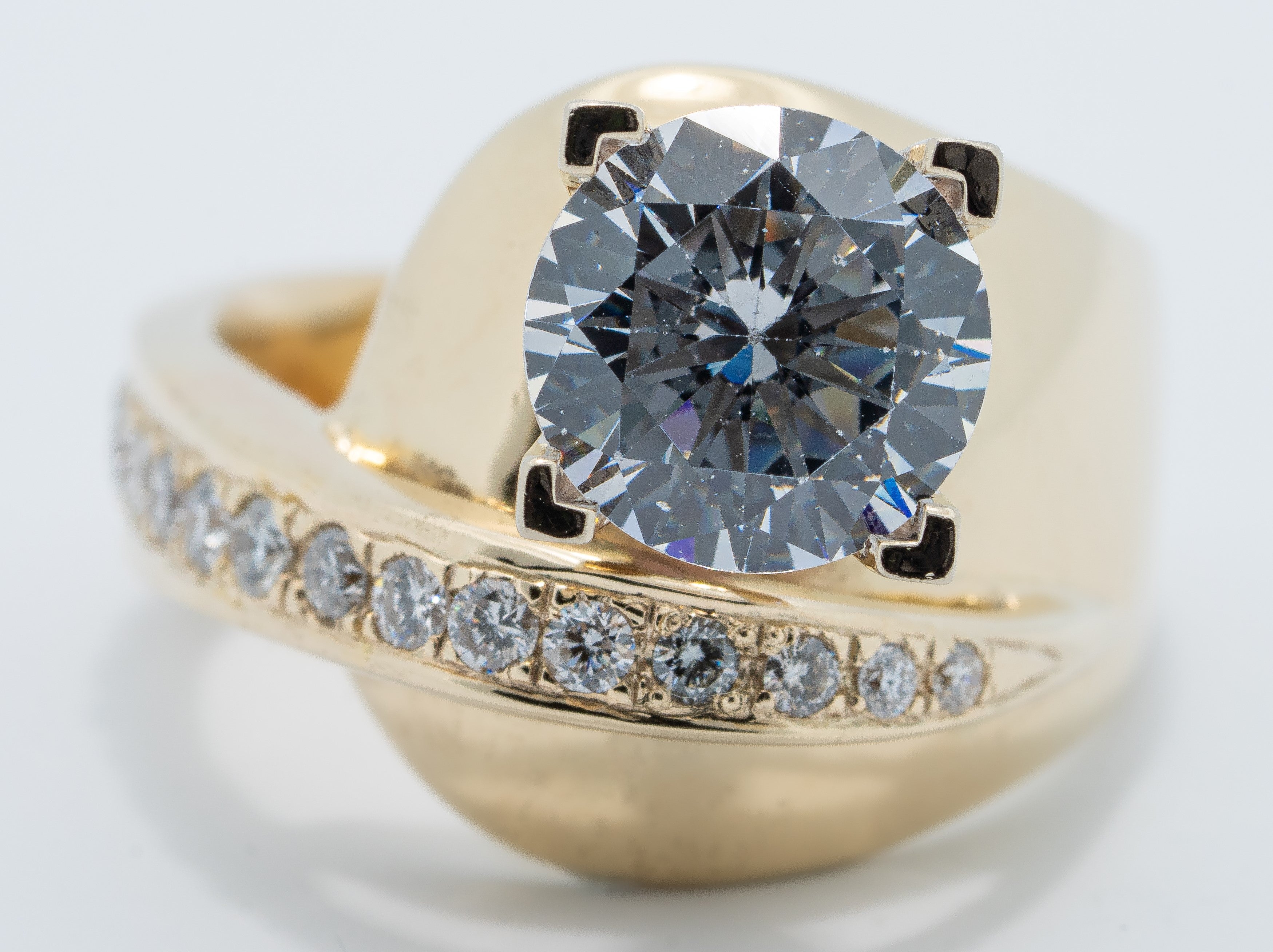 Modern Wide Band Engagement ring