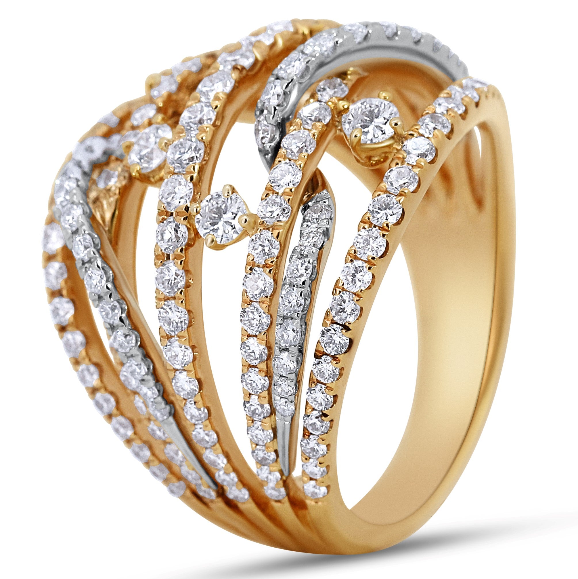 Contemporary Two Tone Right Hand Ring