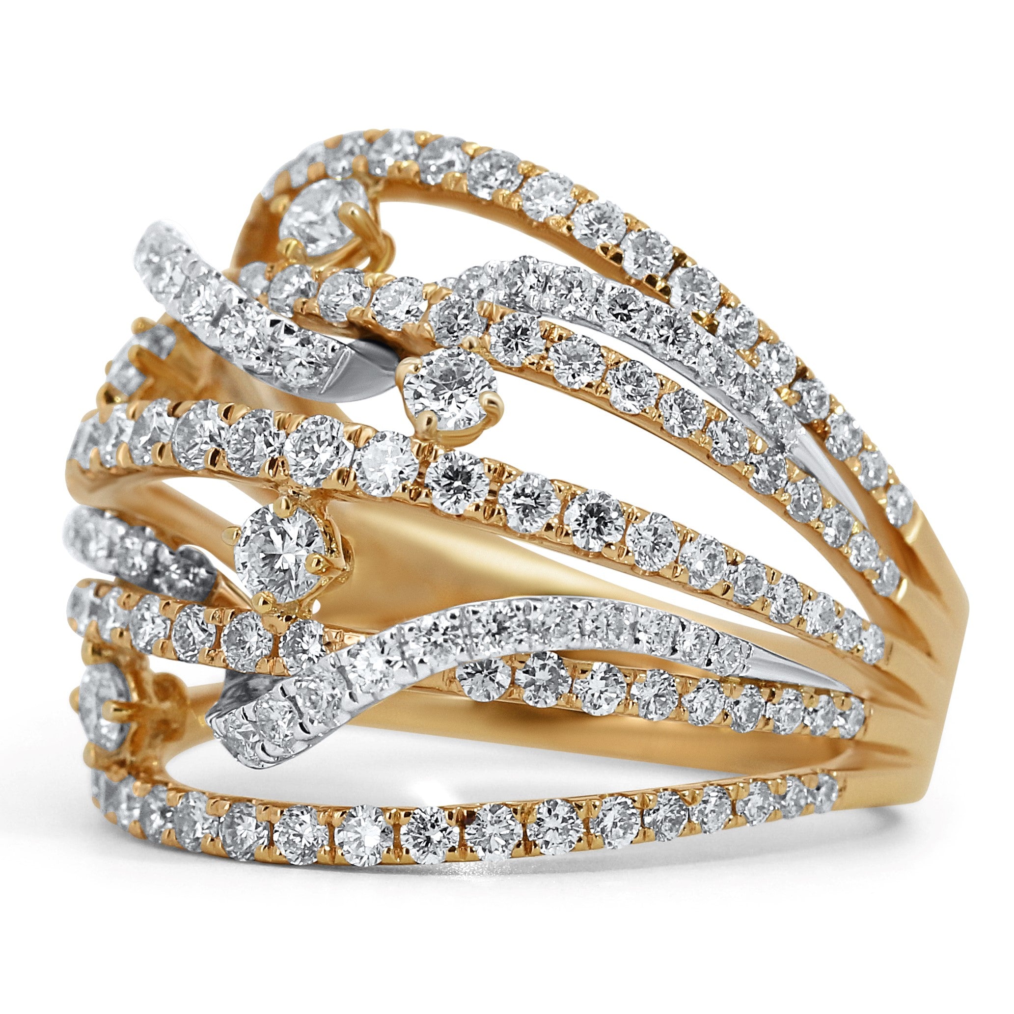 Contemporary Two Tone Right Hand Ring
