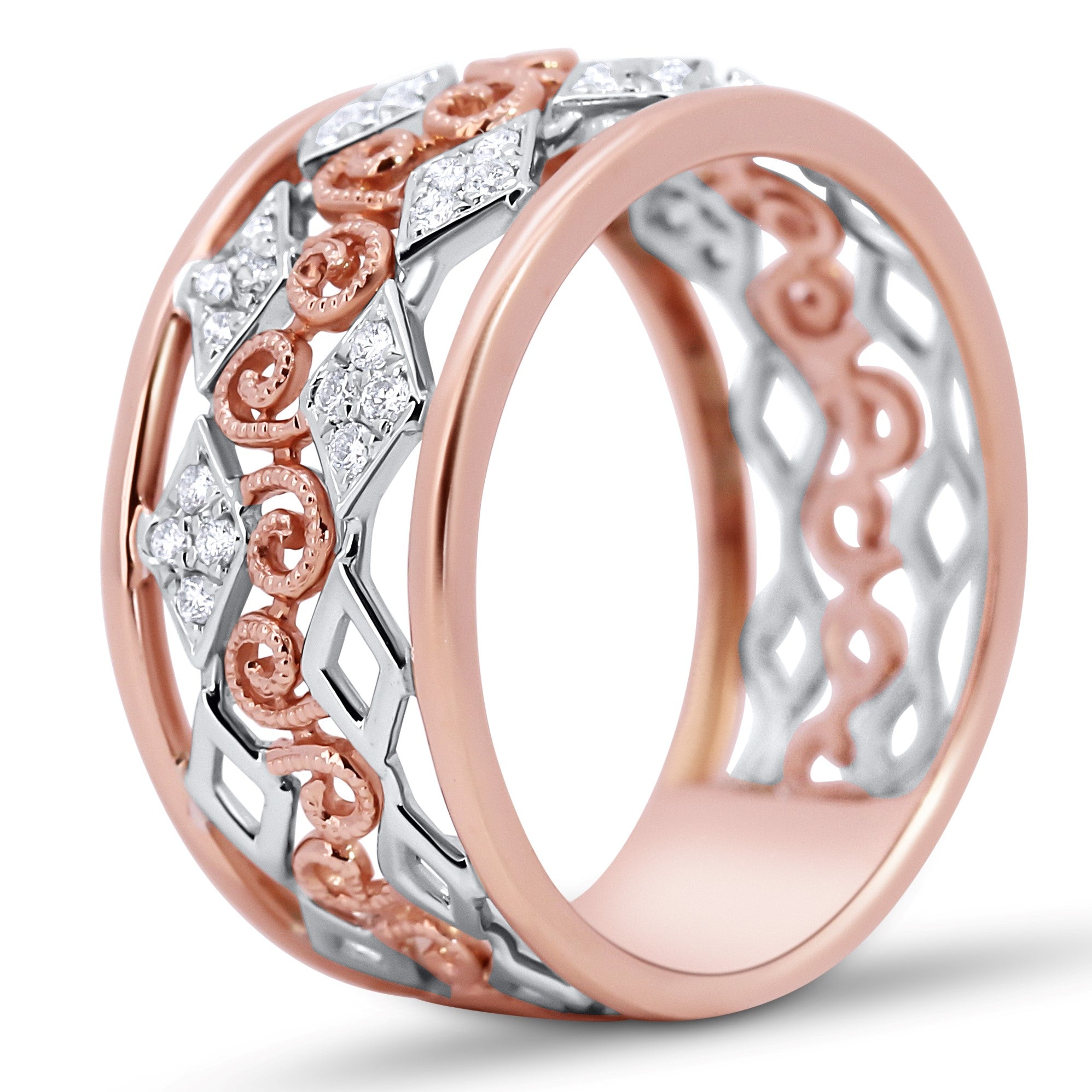 Vintage Two Tone Fashion Ring