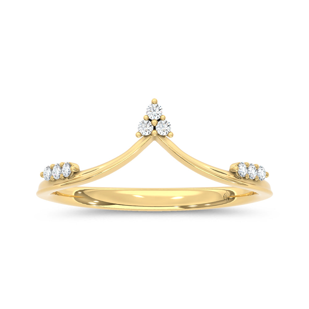 10K Laboratory Grown Diamond Chevron Band