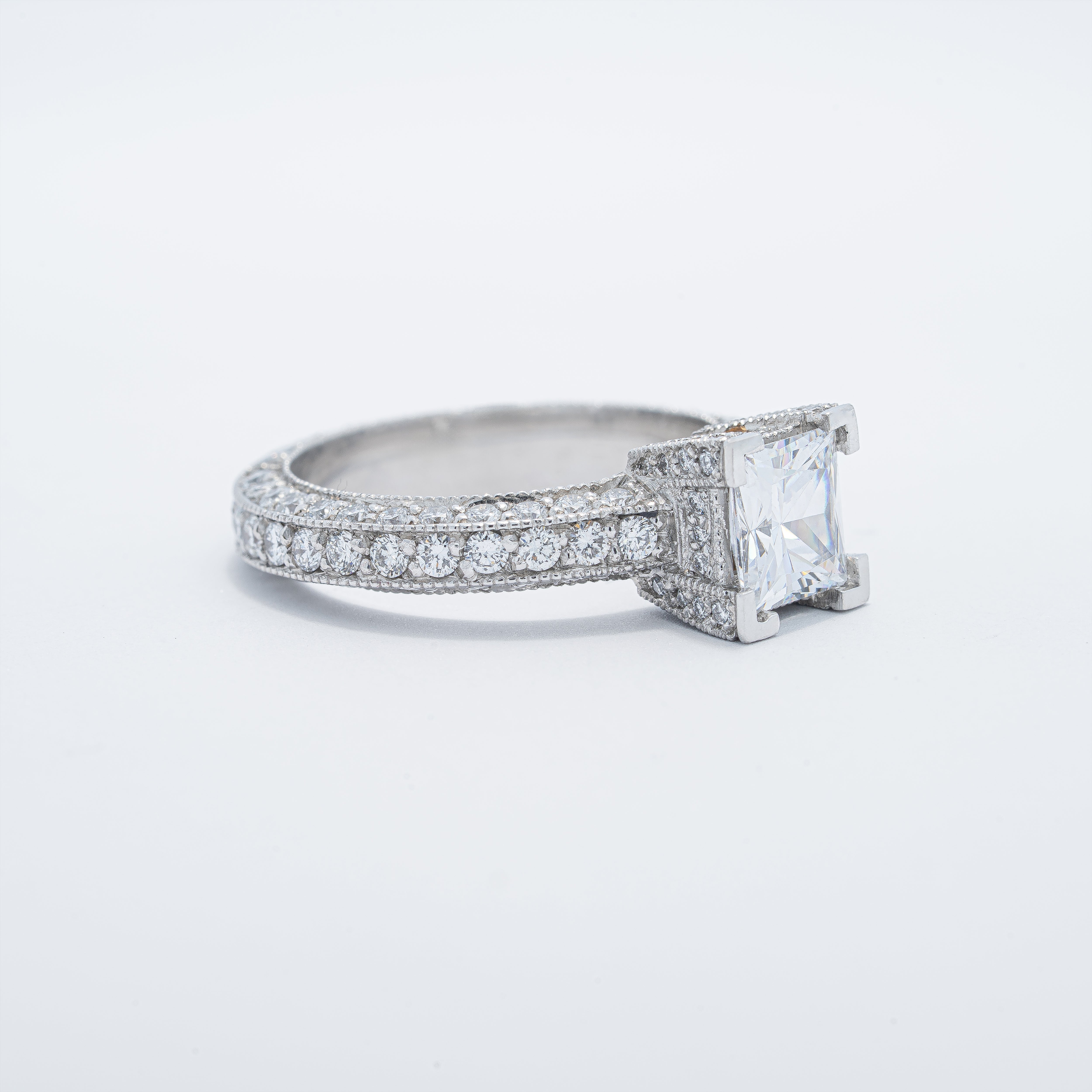 Vintage Princess Cut Engagement Ring