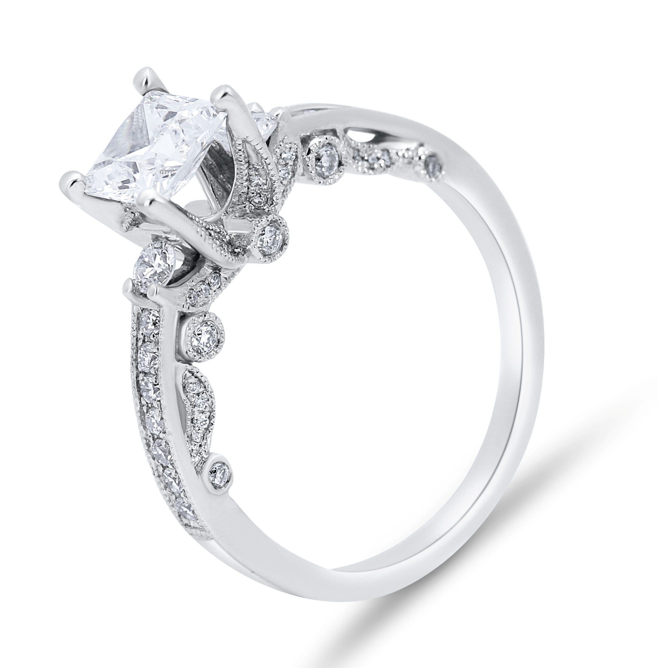 Vintage Inspired Undergallery Engagement Ring