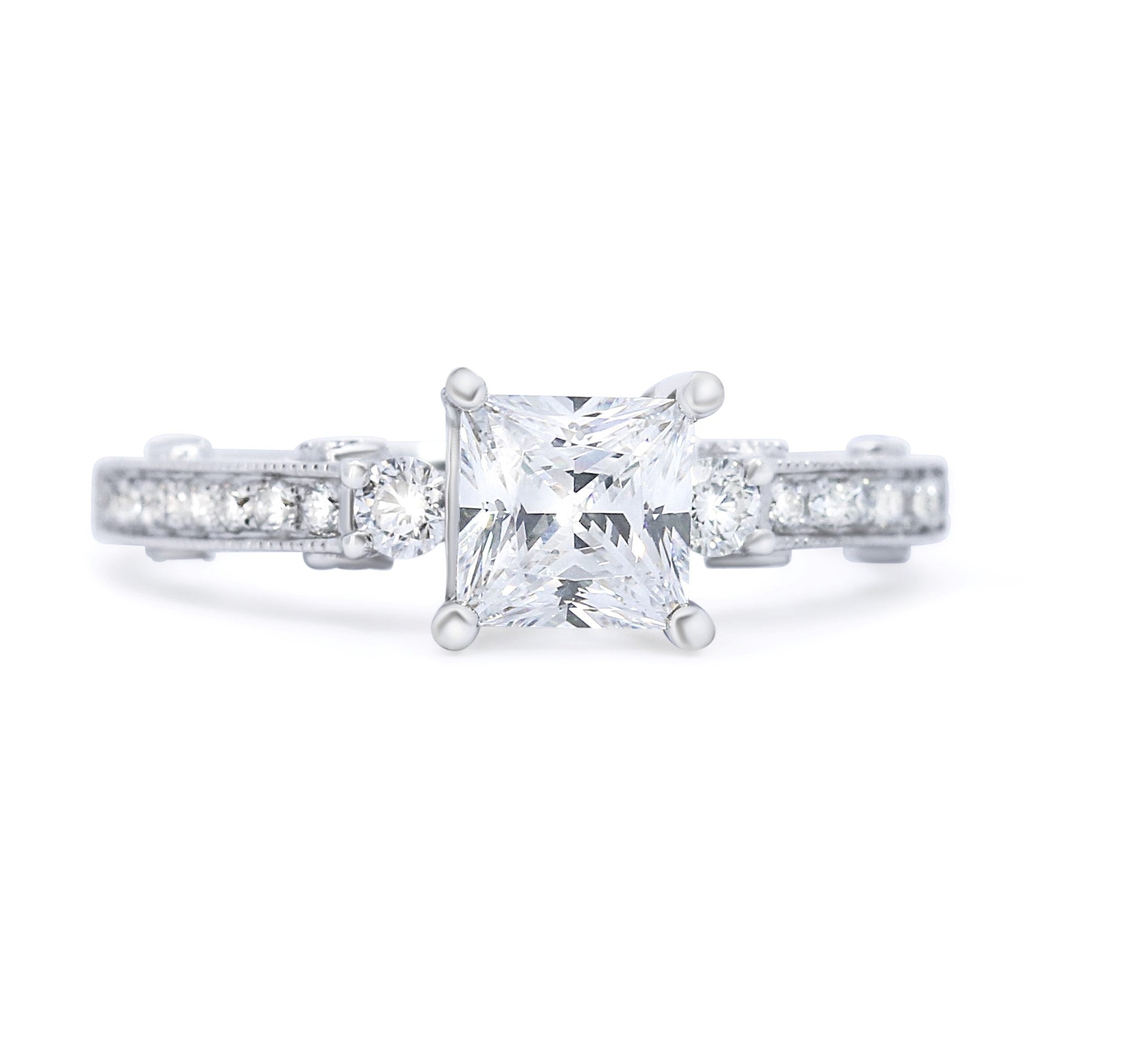 Vintage Inspired Undergallery Engagement Ring