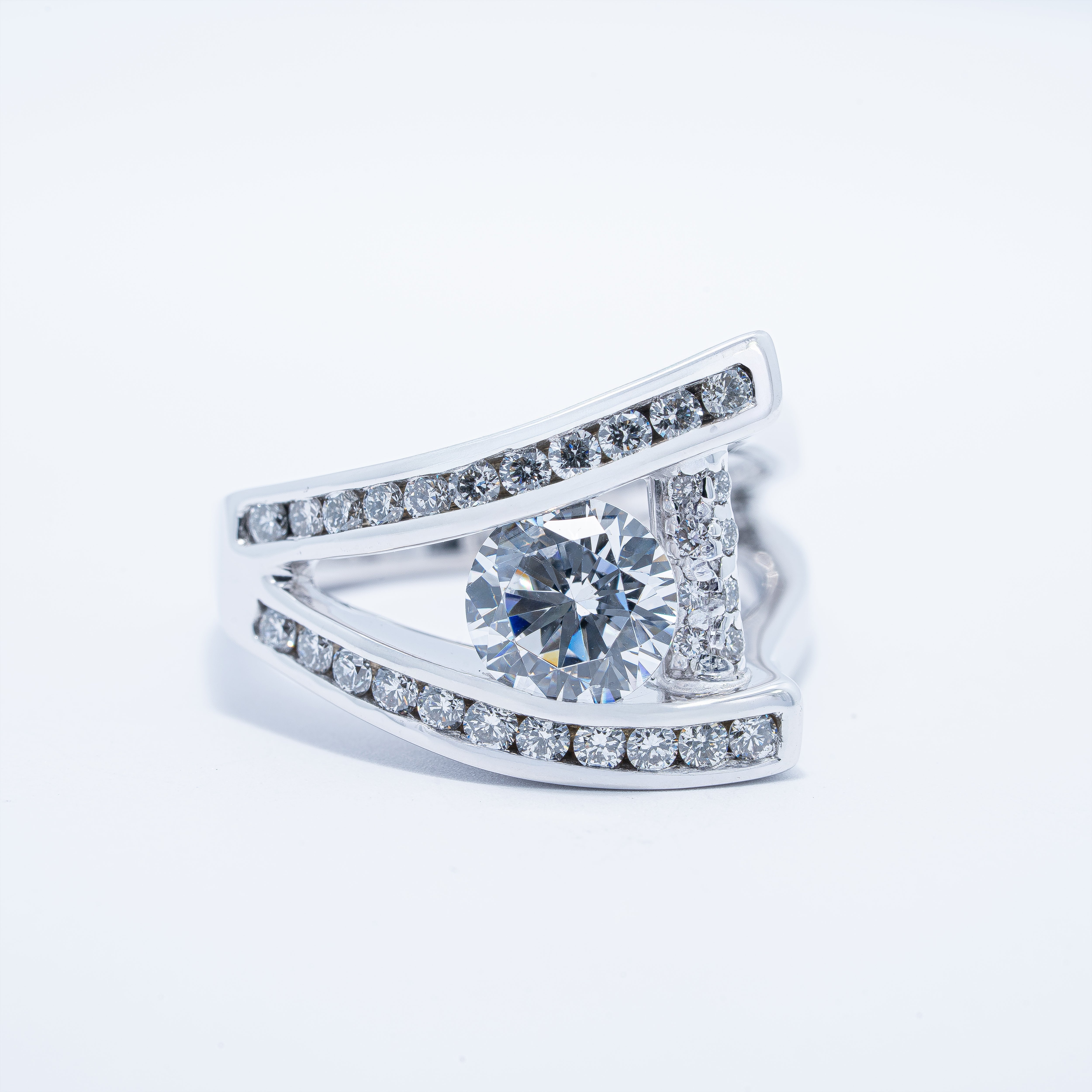 Modern Sculptural Engagement Ring