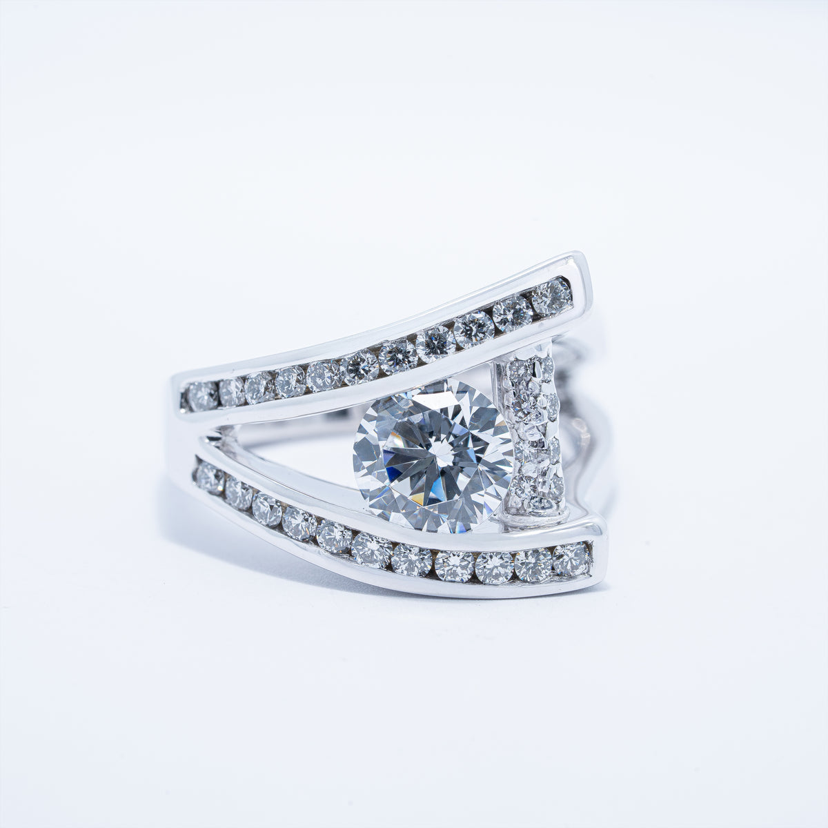 Modern Sculptural Engagement Ring