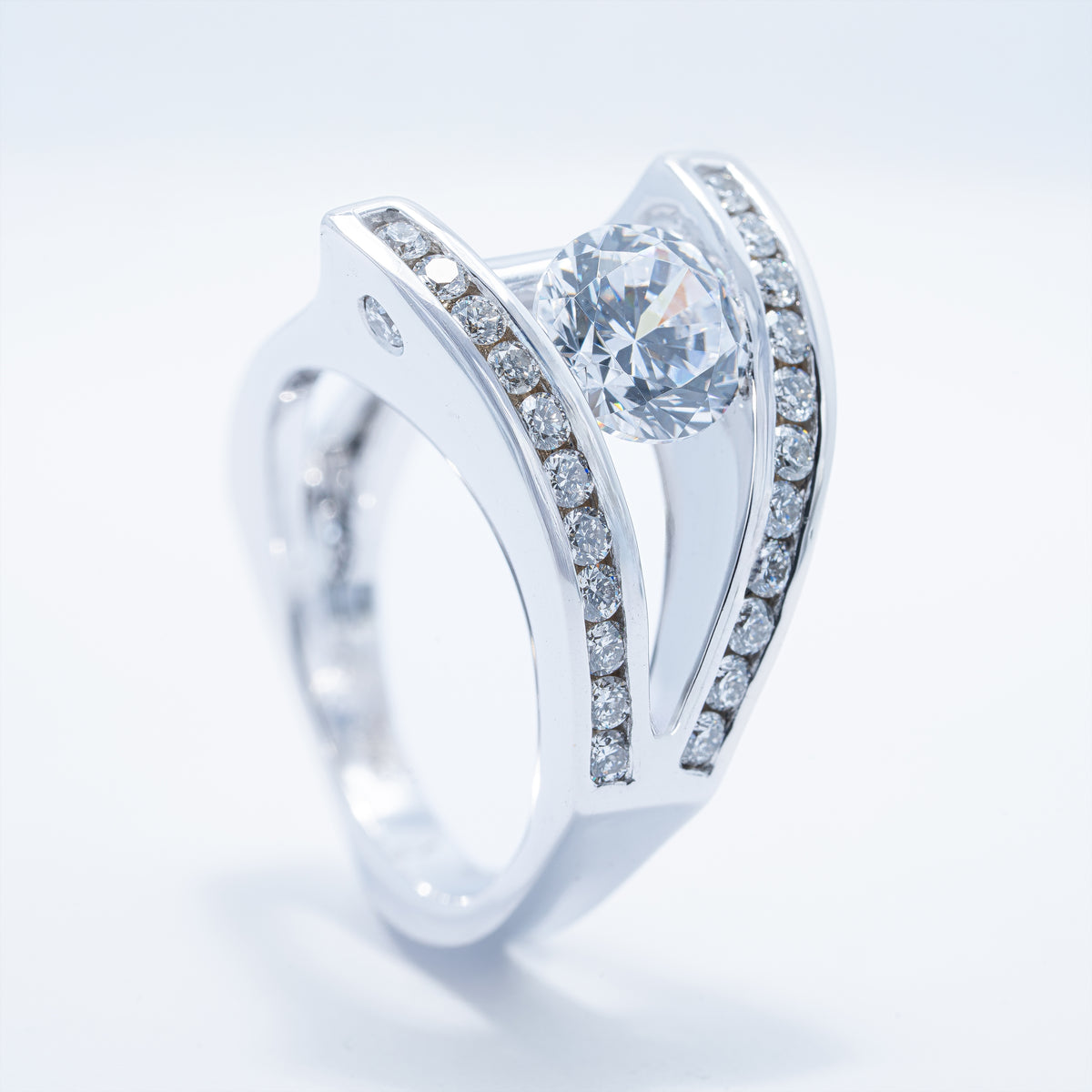 Modern Sculptural Engagement Ring