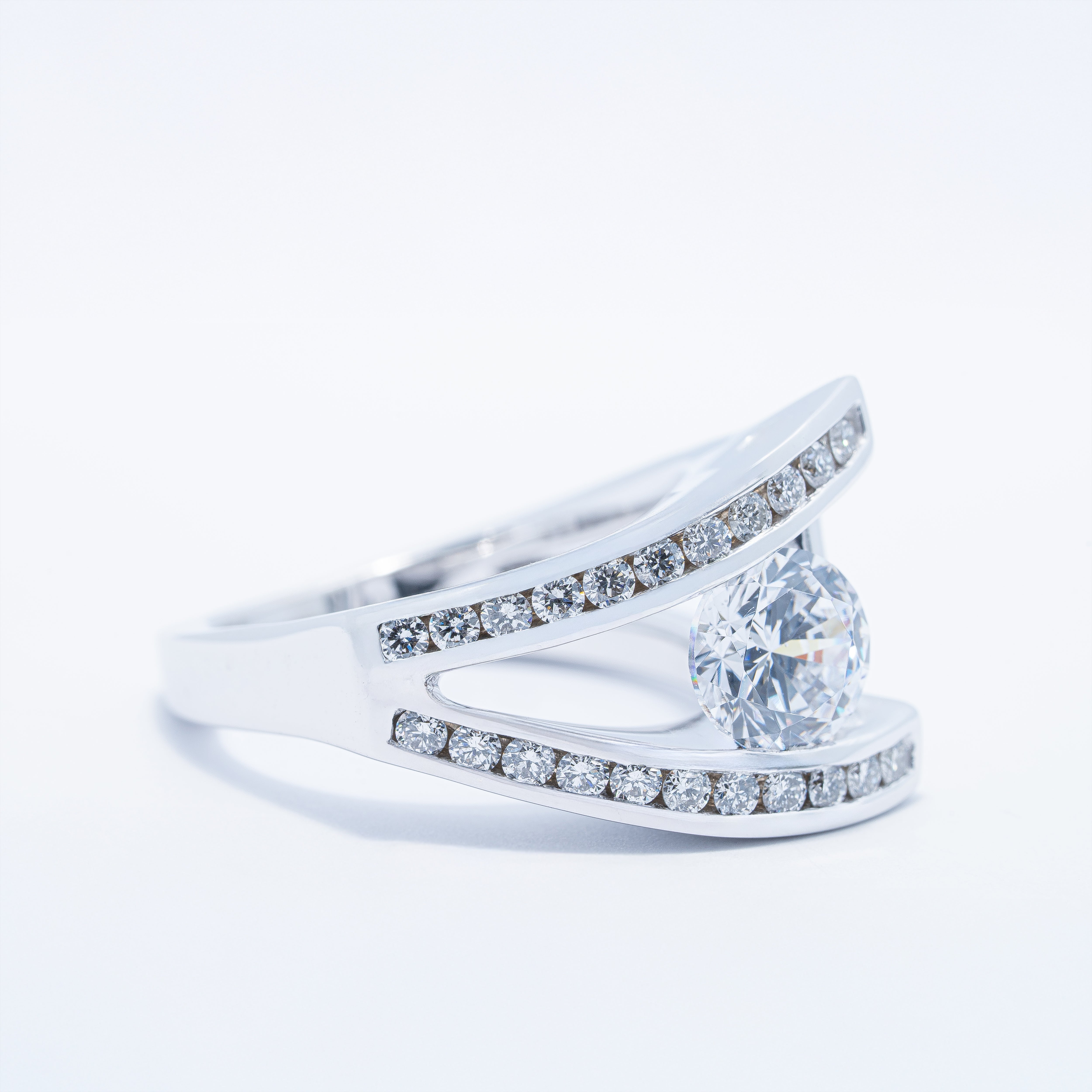 Modern Sculptural Engagement Ring